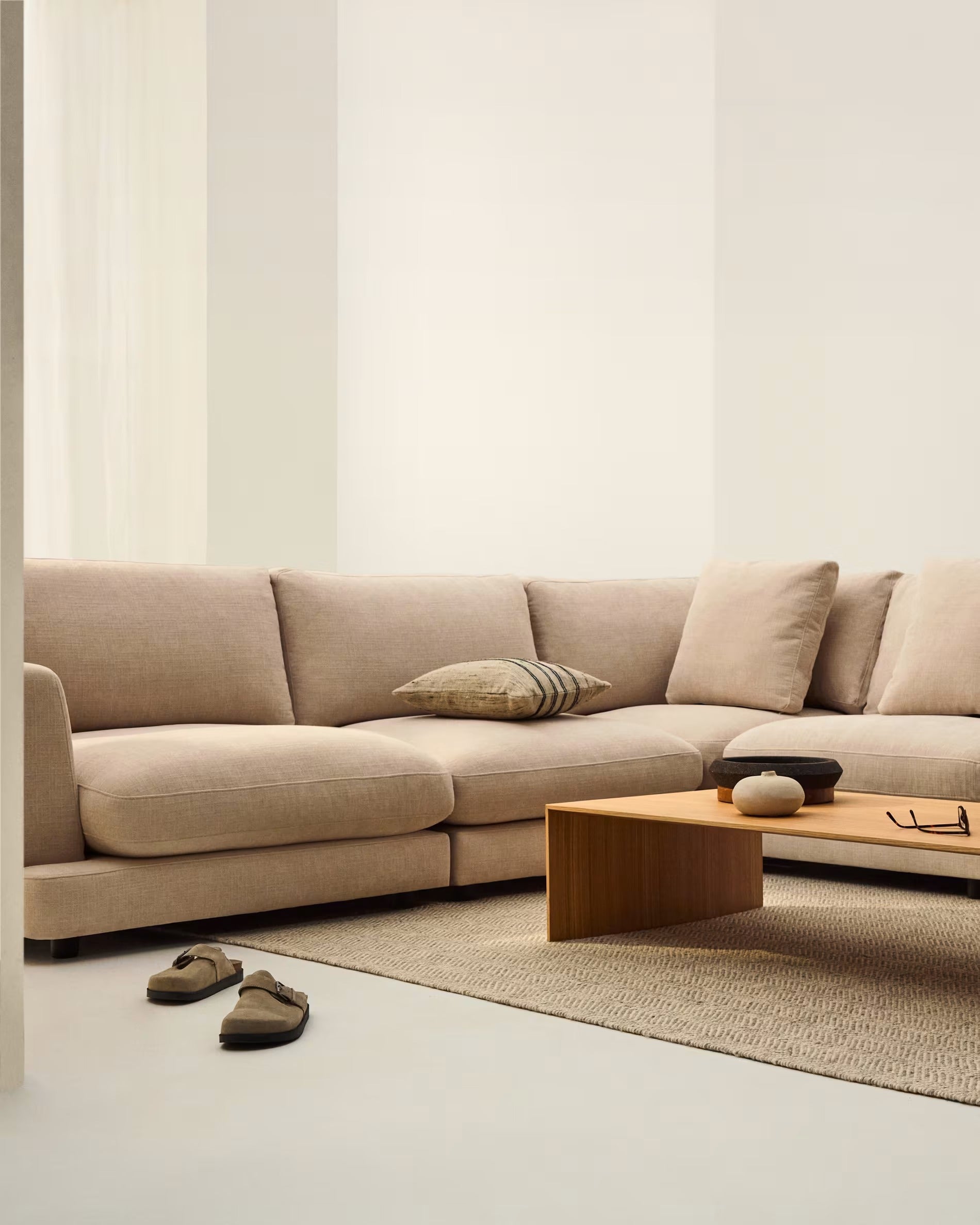 Beige GALA hoekbank van szenil