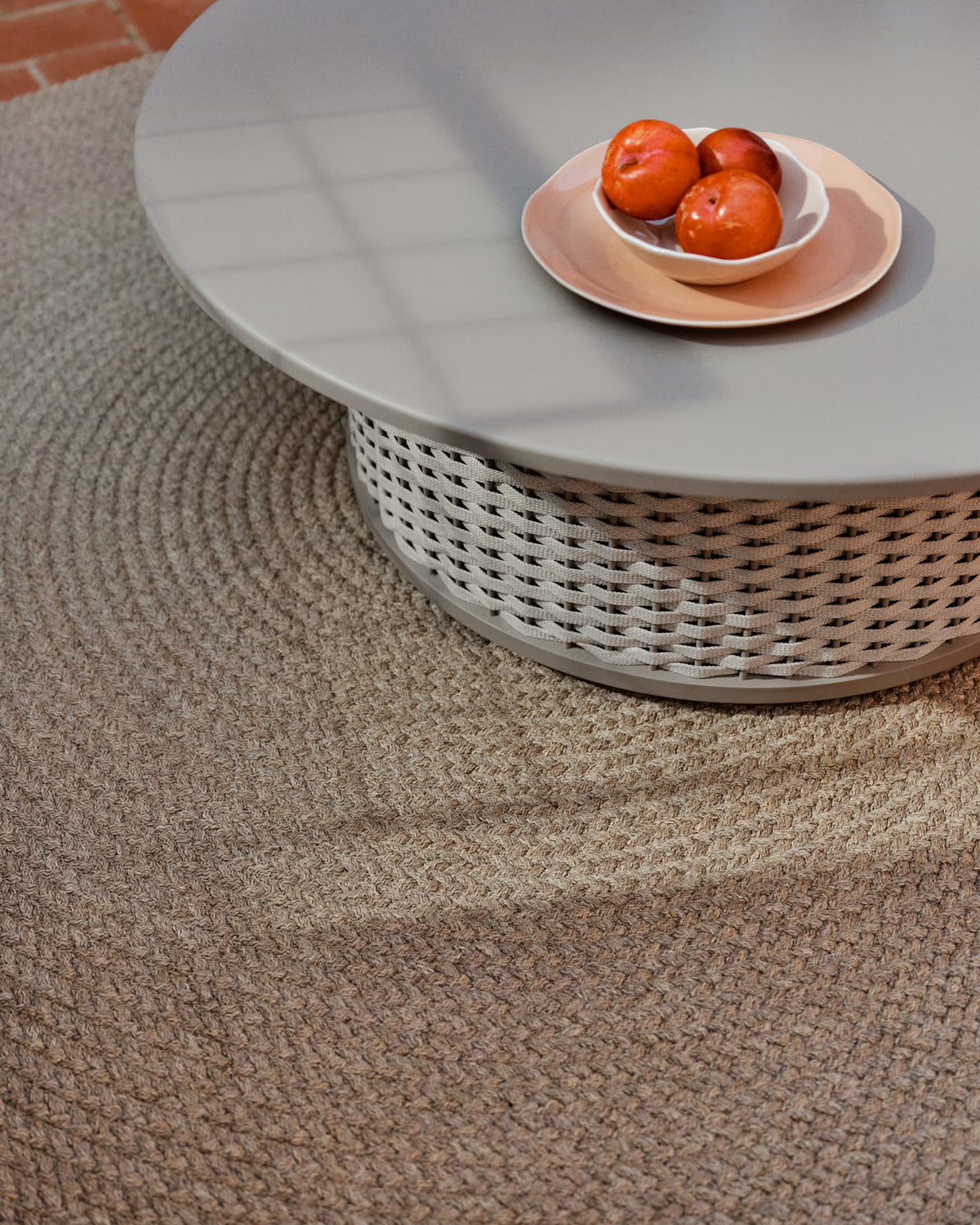 Ronde buitenmat DESPAS beige
