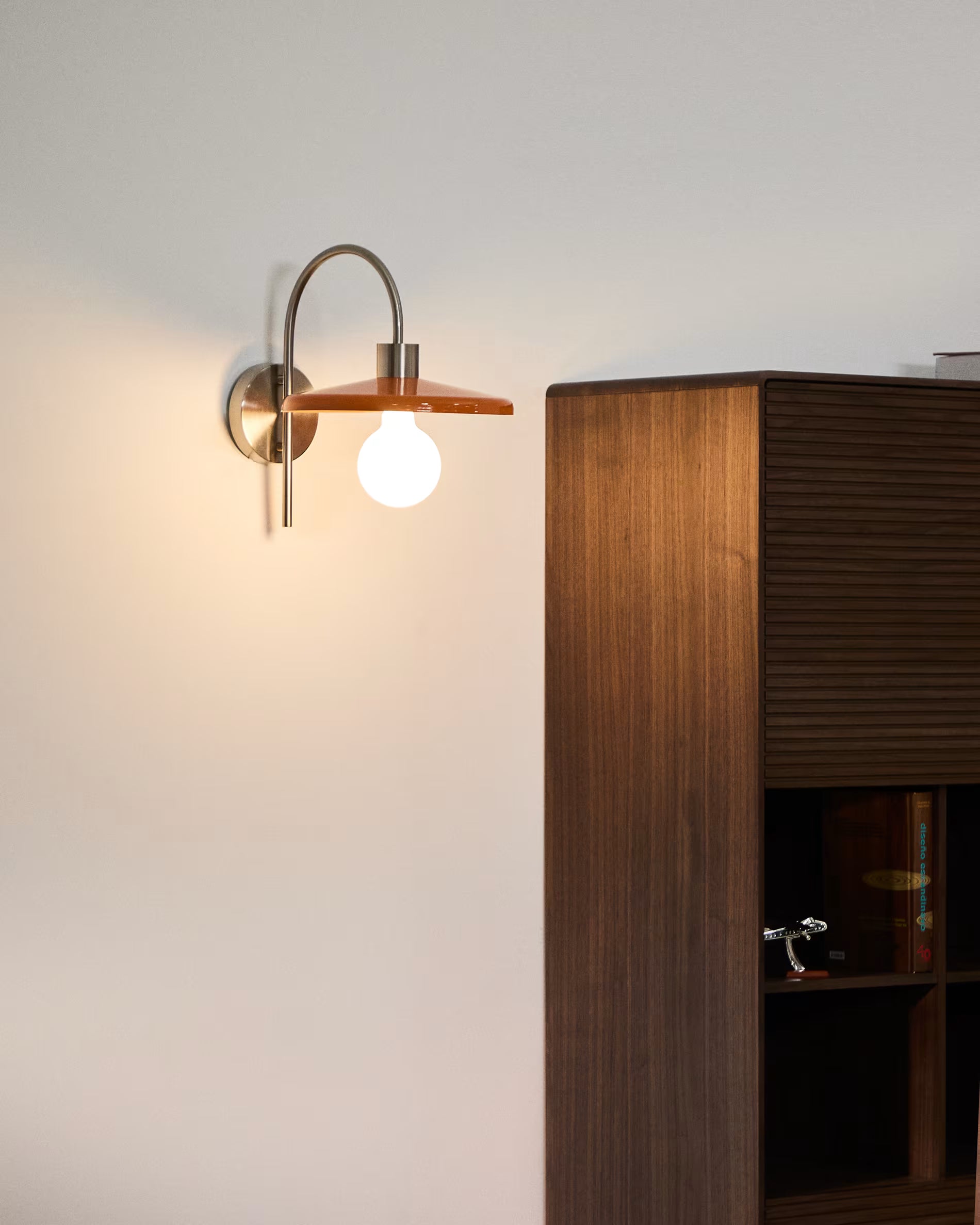 NUVIRA wall lamp orange with silver