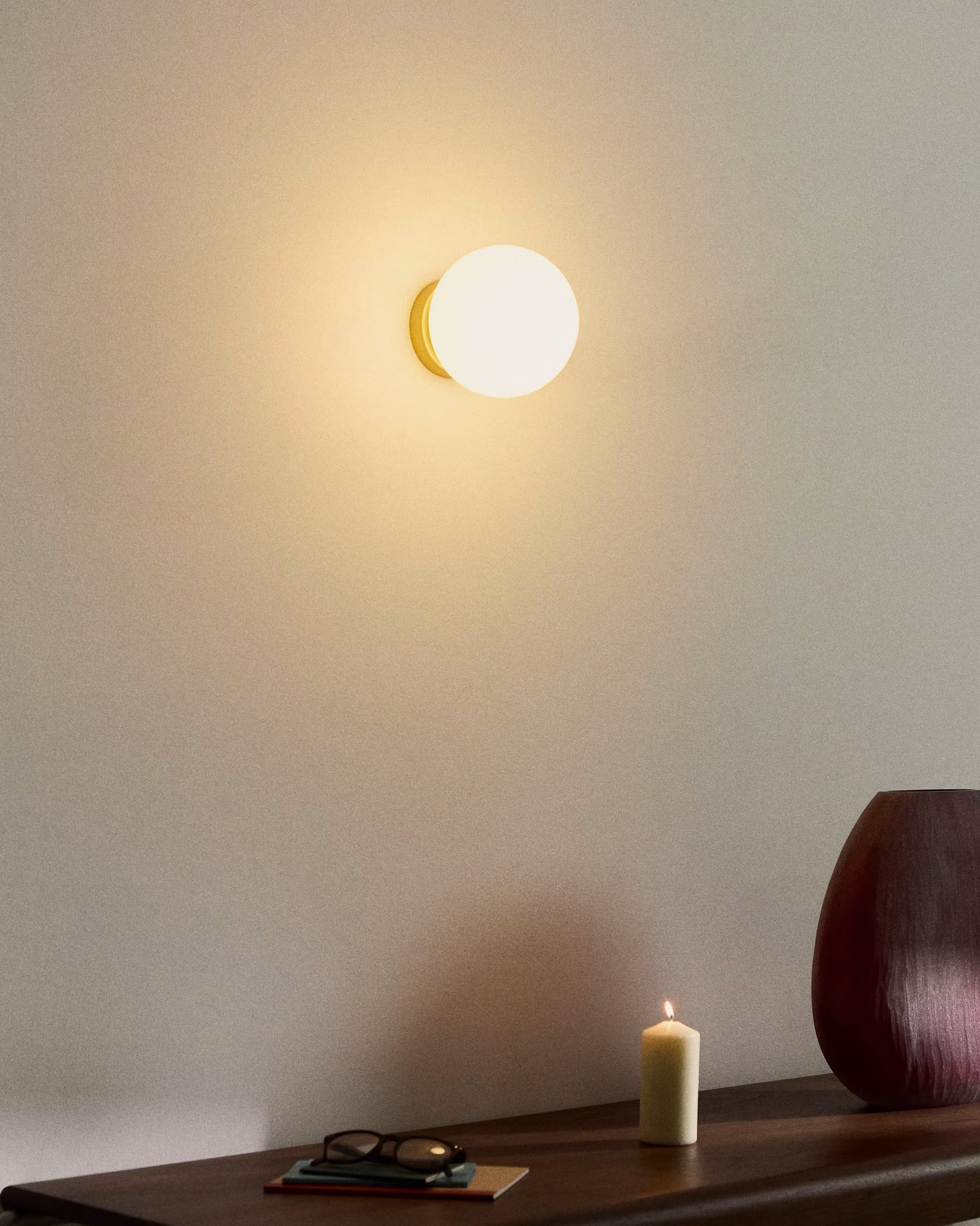 Wandleuchte BRISIA gebürstetes Messing