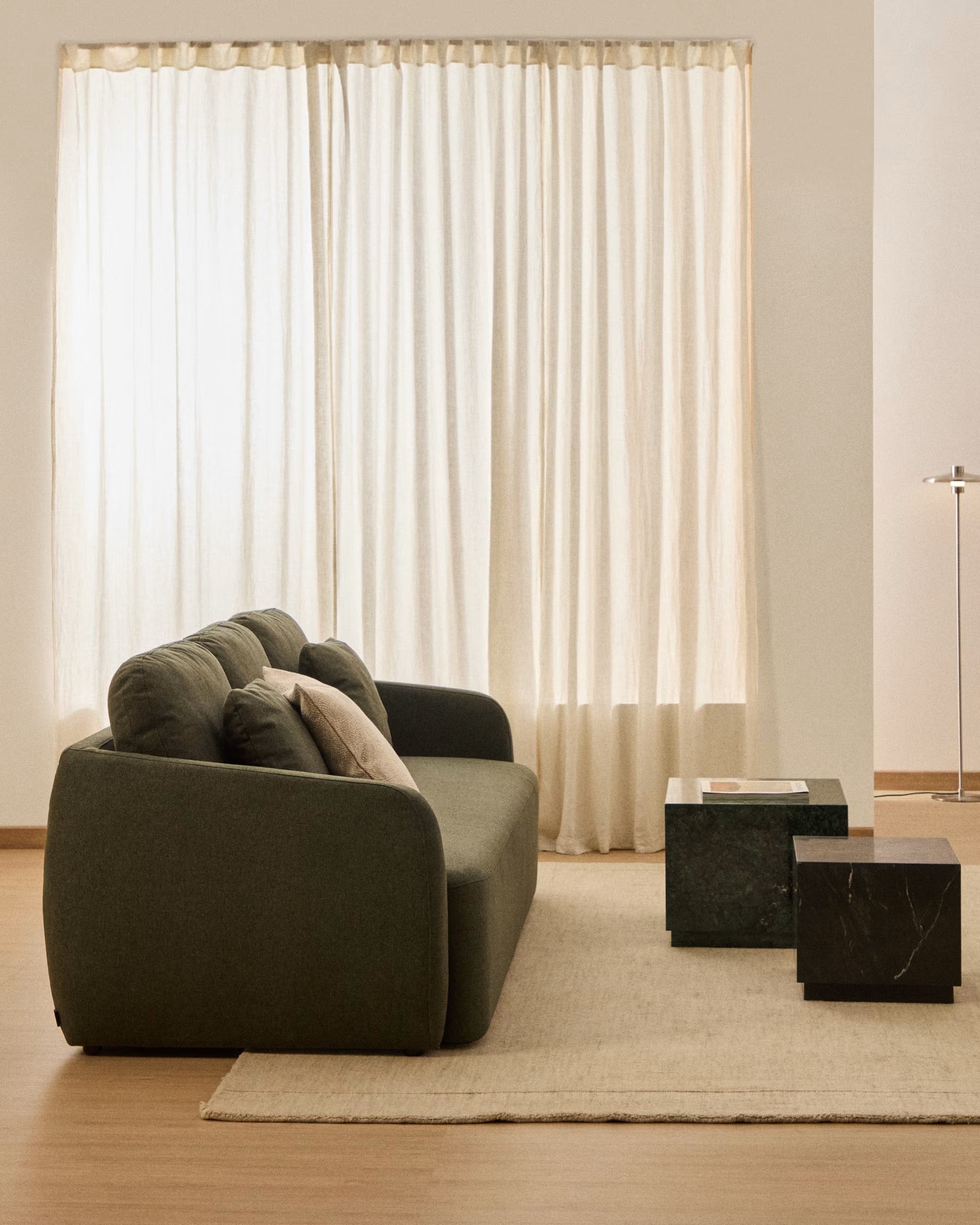 Sofa 3-zits met slaapfunctie LAIRA donkergroen