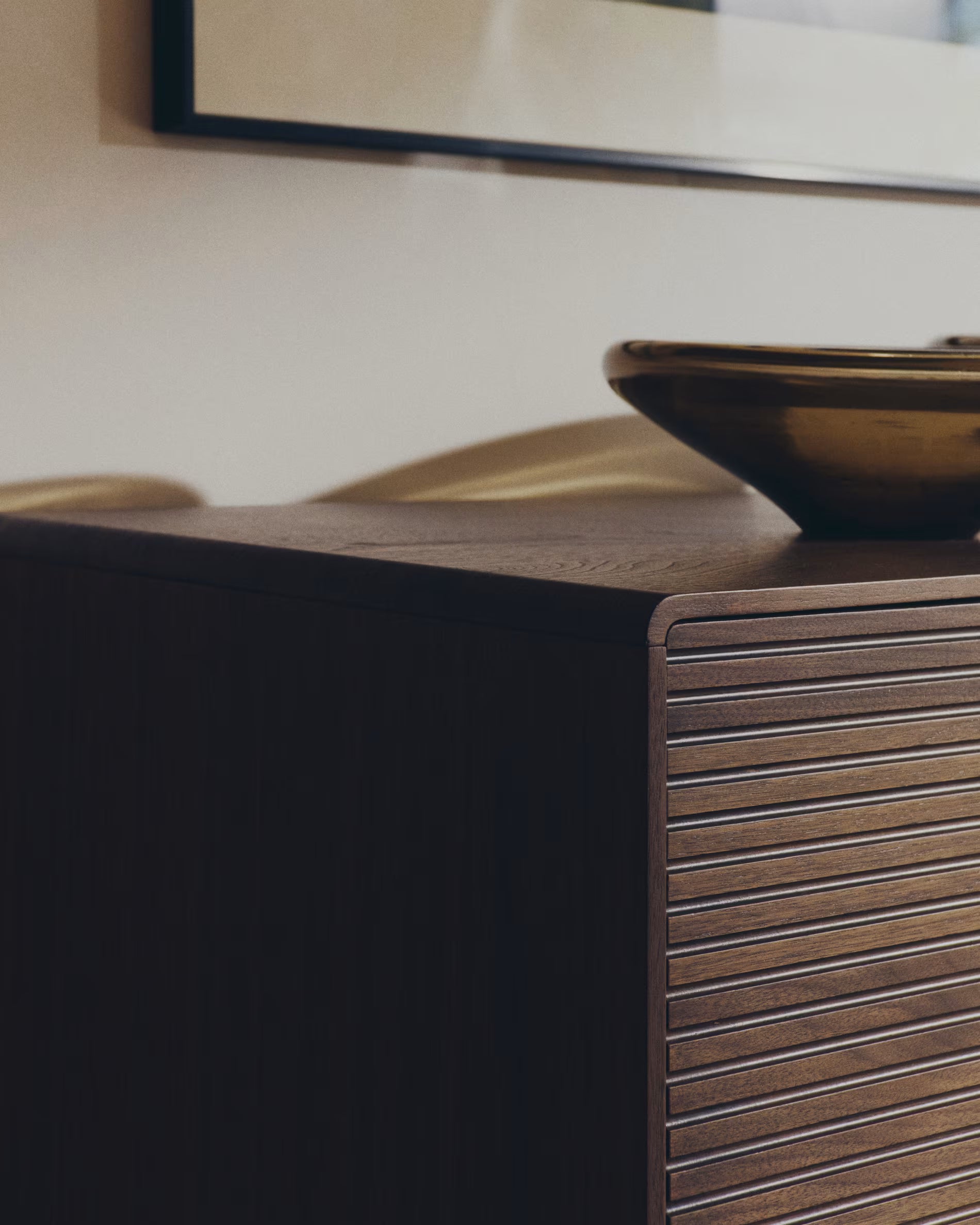 Dressoir NORLEN donkerbruin notenhoutfineer