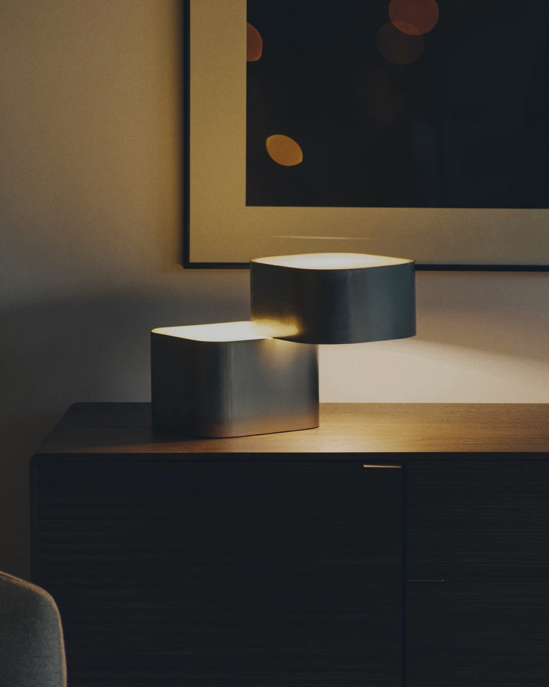 Tafellamp TANDAN grijs