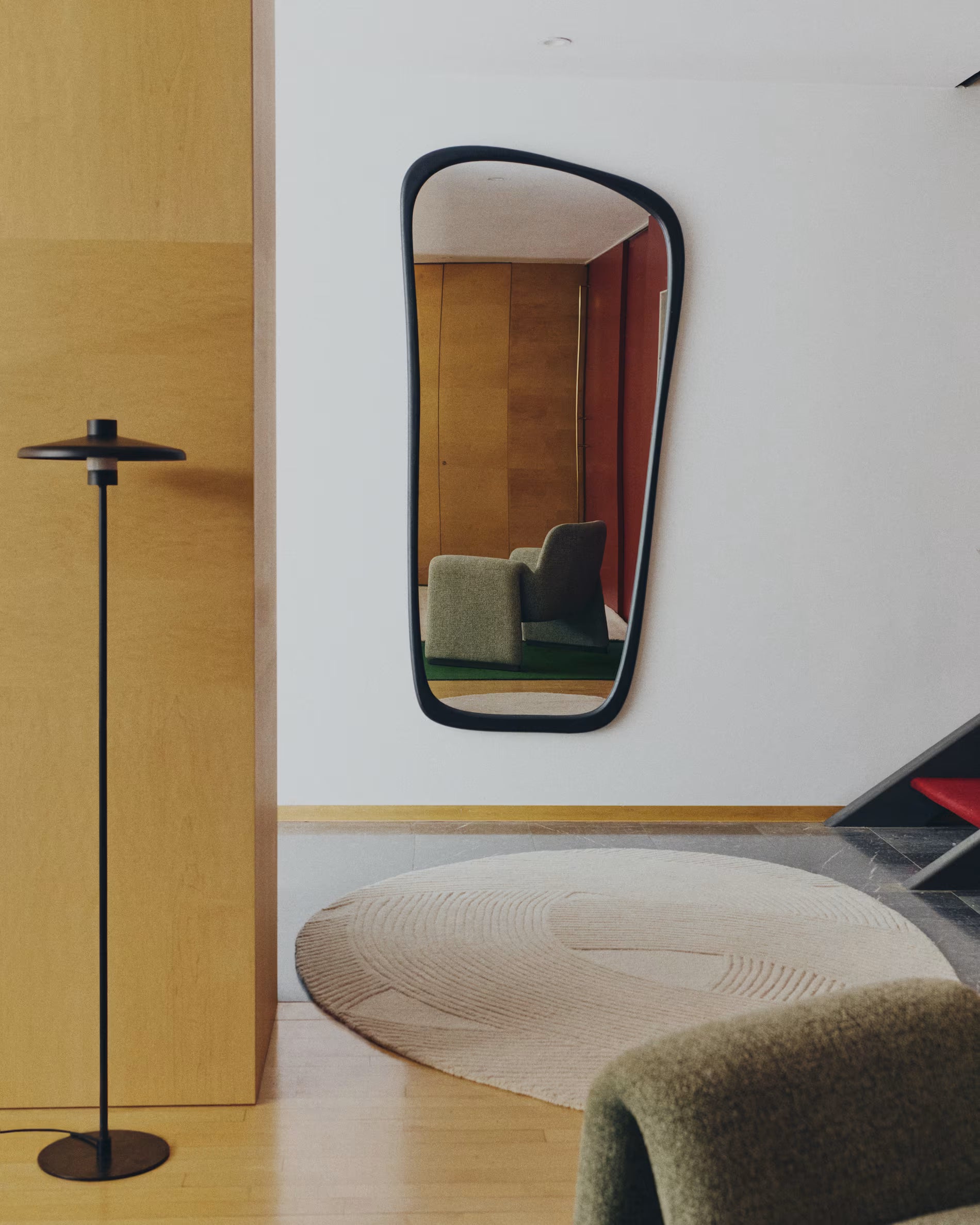 ALURA Rectangular Mirror Black Teak Wood