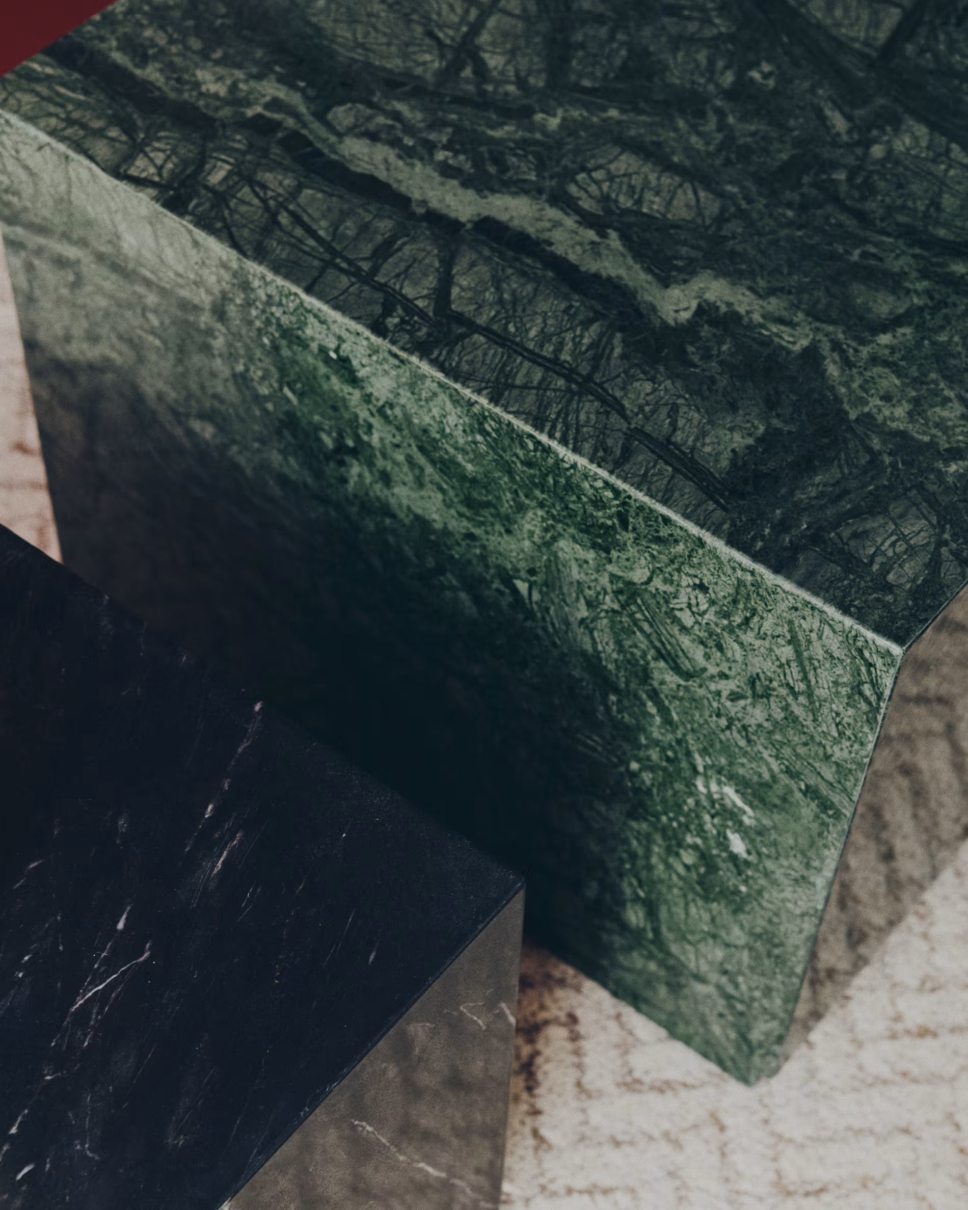 Zijtafel SOREIN zwart marmer