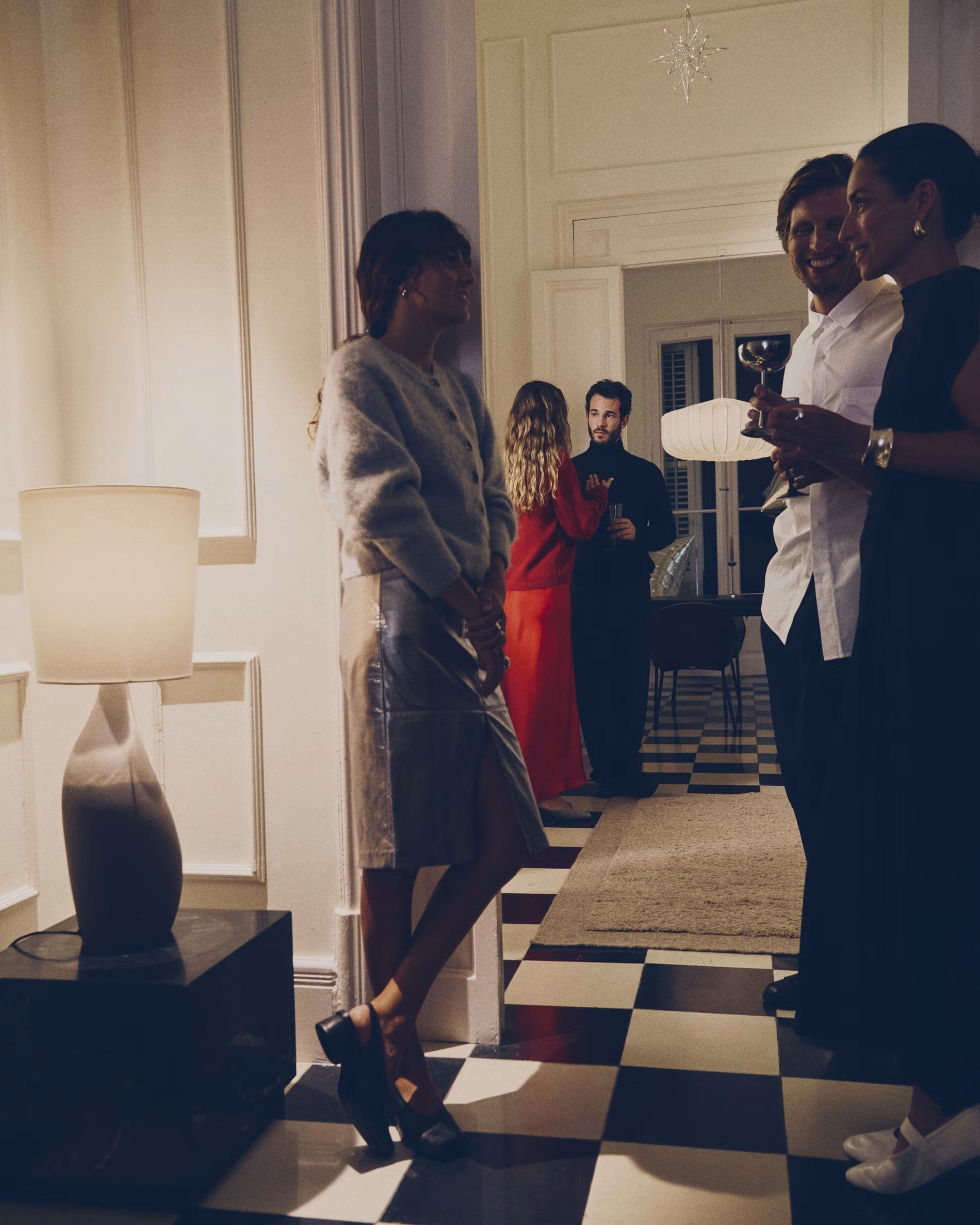 Tischlampe VIONA hellgrau mit Baumwollschirm