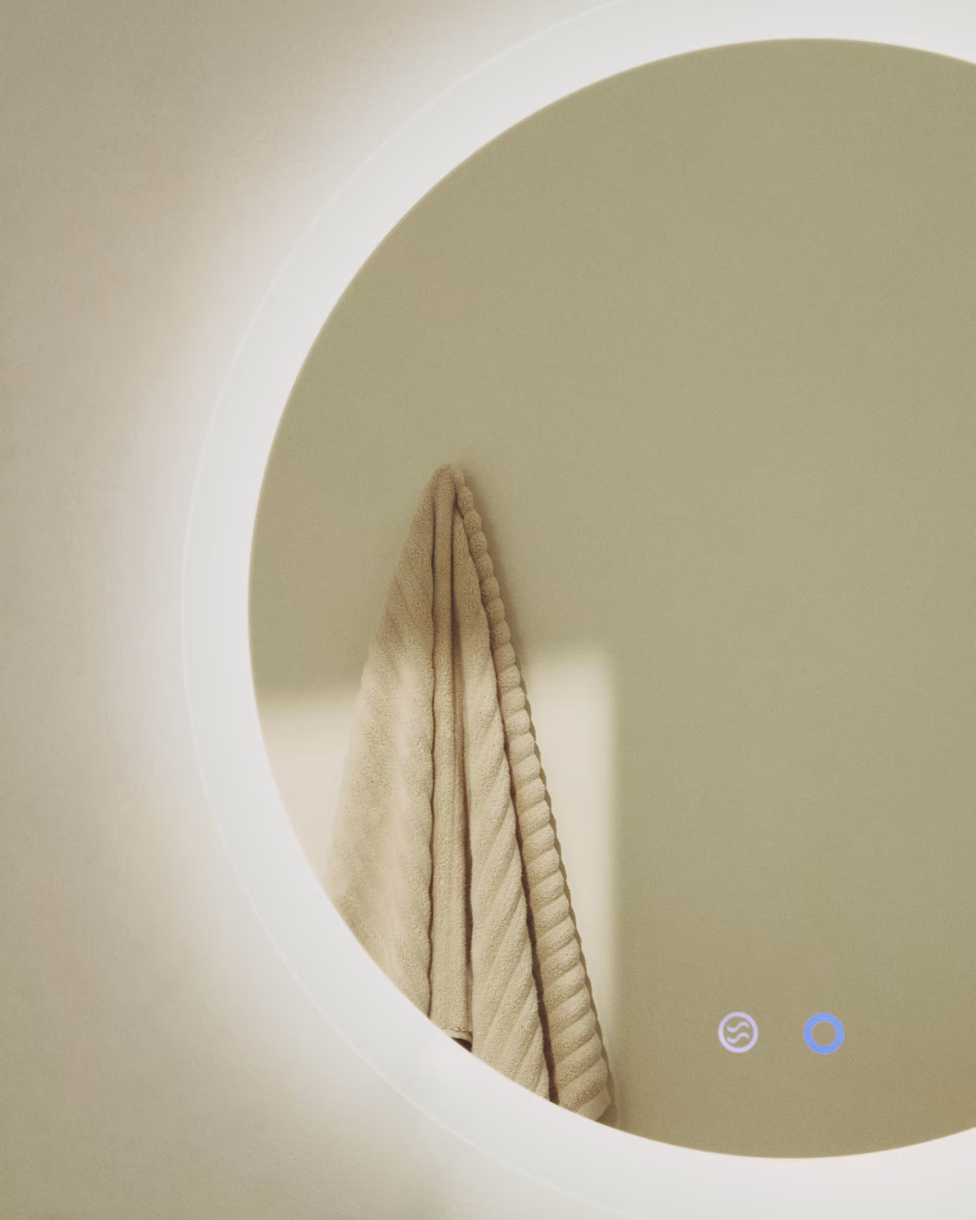 Rundes beleuchtetes Badezimmer-Spiegel MERVI weiß