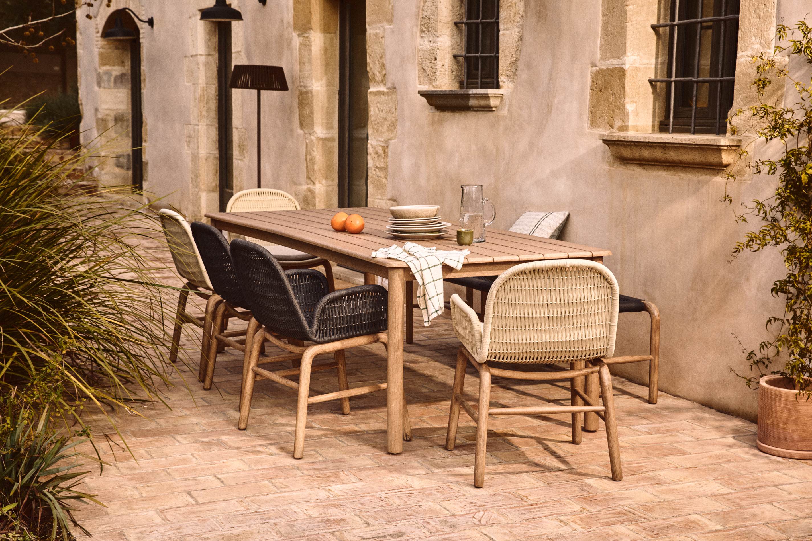 ALIPA Ecru Garden Chair with Armrests