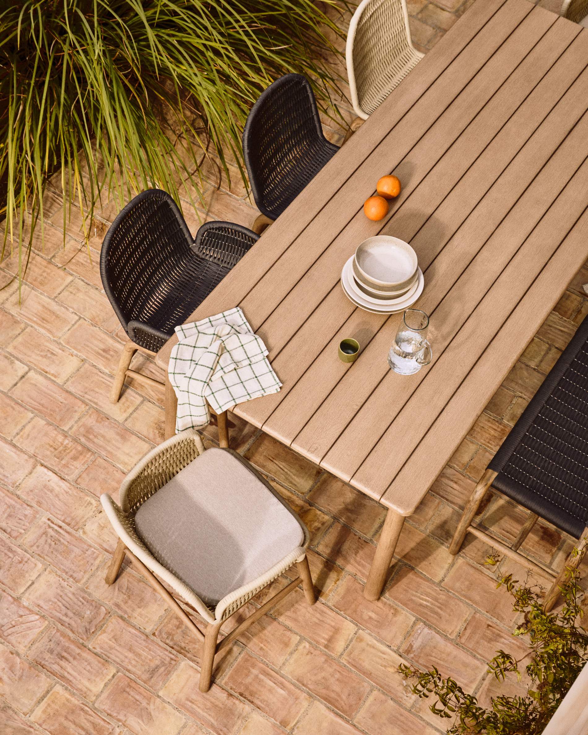 ALIPA Ecru Garden Chair with Armrests