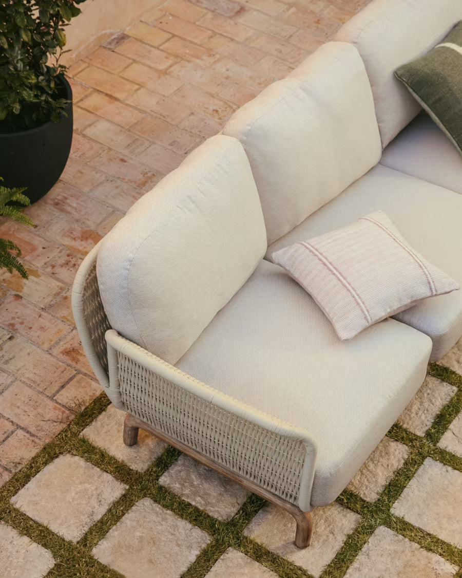 ALIPA Beige 3-Seater Garden Sofa