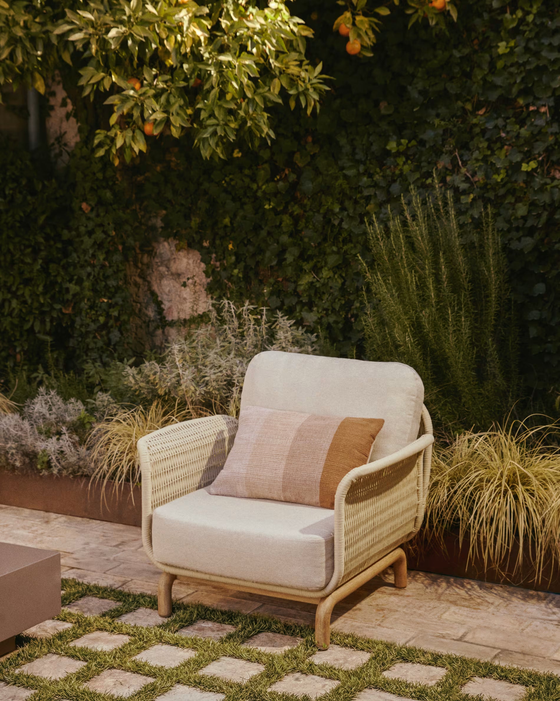 Kussenhoes ADYS beige met oranje