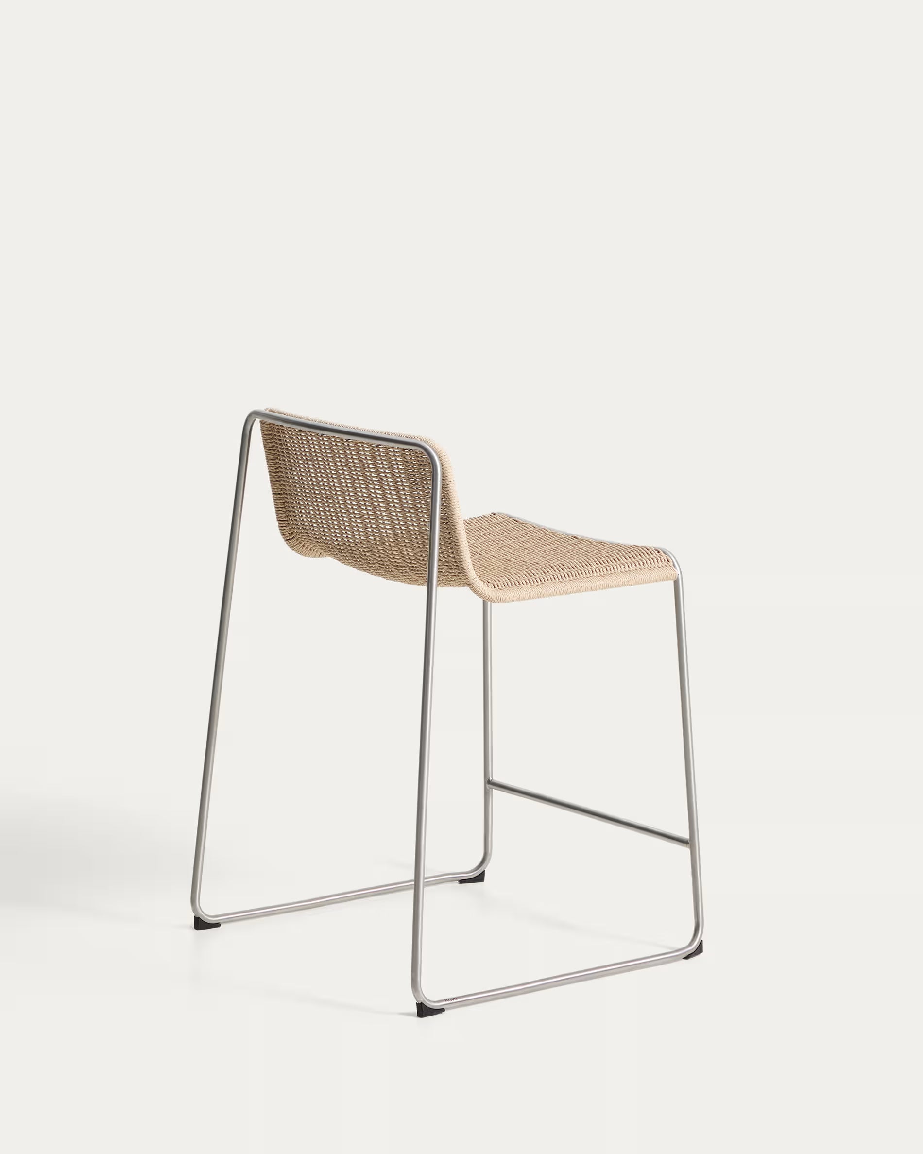 Hocker für den Außenbereich TAVARI beige mit Stahlbasis