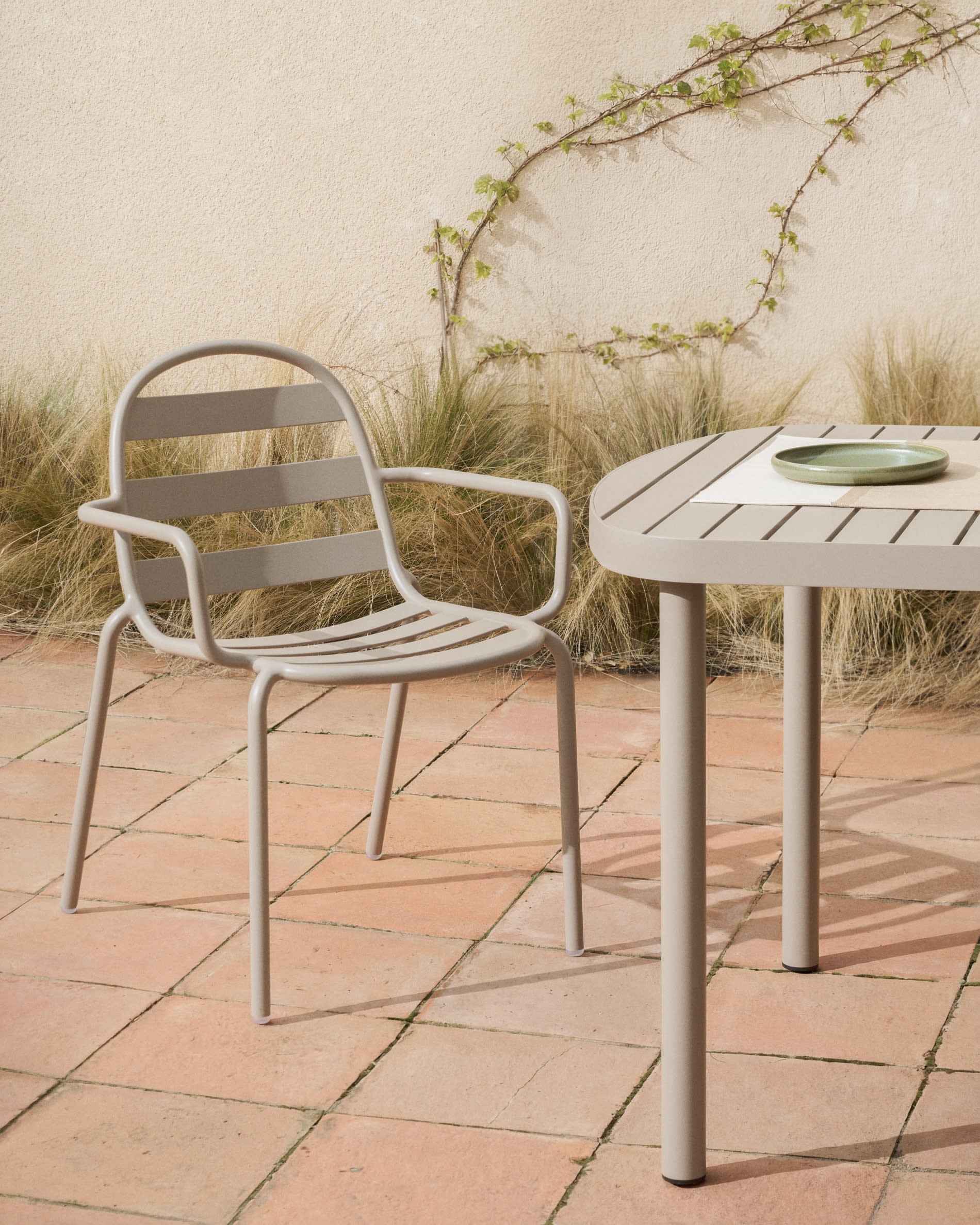 Tuinstoel JONCOLS taupe