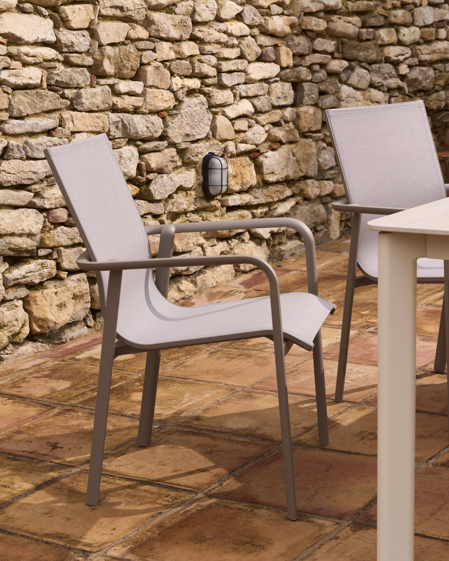 Tuinstoel CANEA taupe