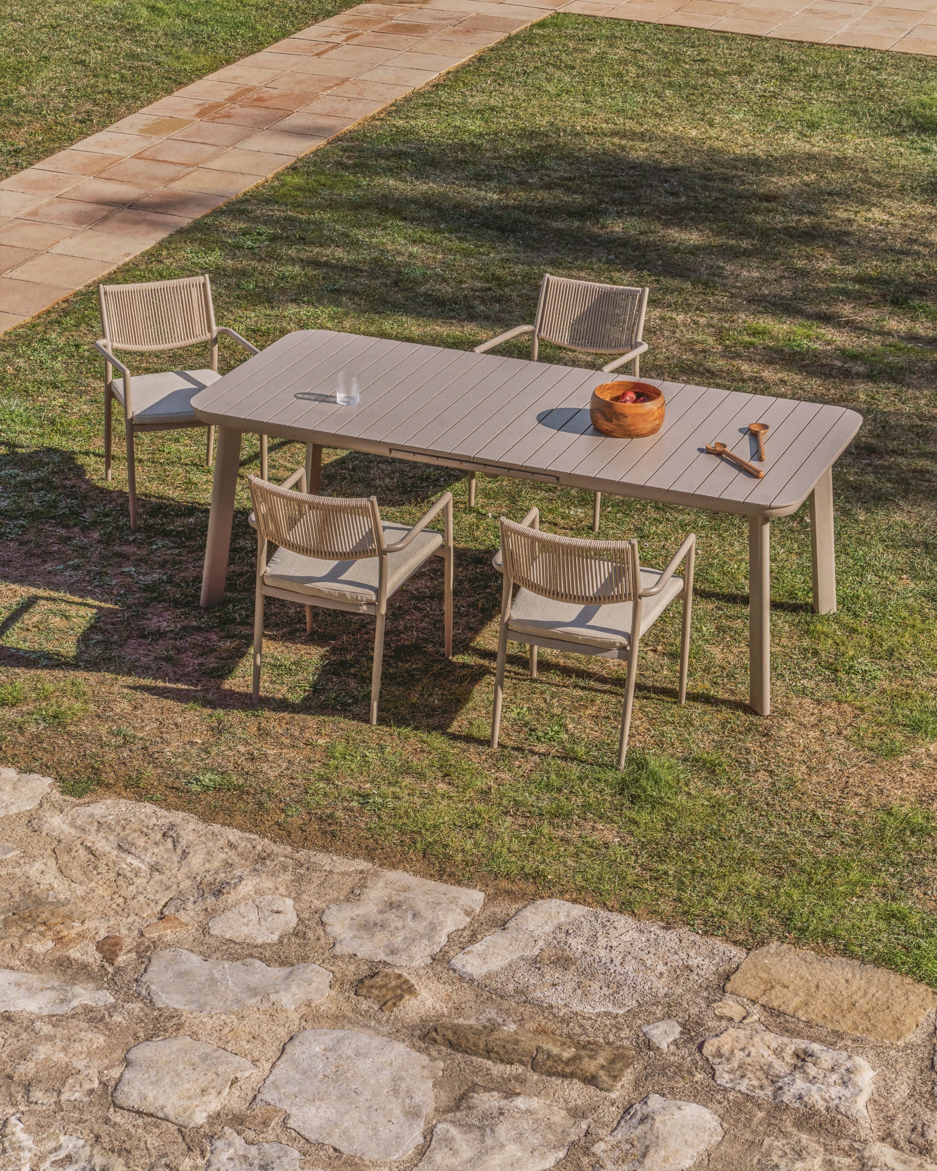 Tuinstoel ARGASI grijsbeige