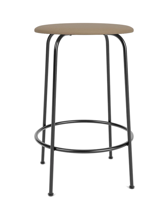 AFTEROOM bar stool beige with a steel base