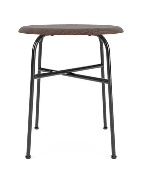 AFTEROOM stool dark oak veneer with steel base