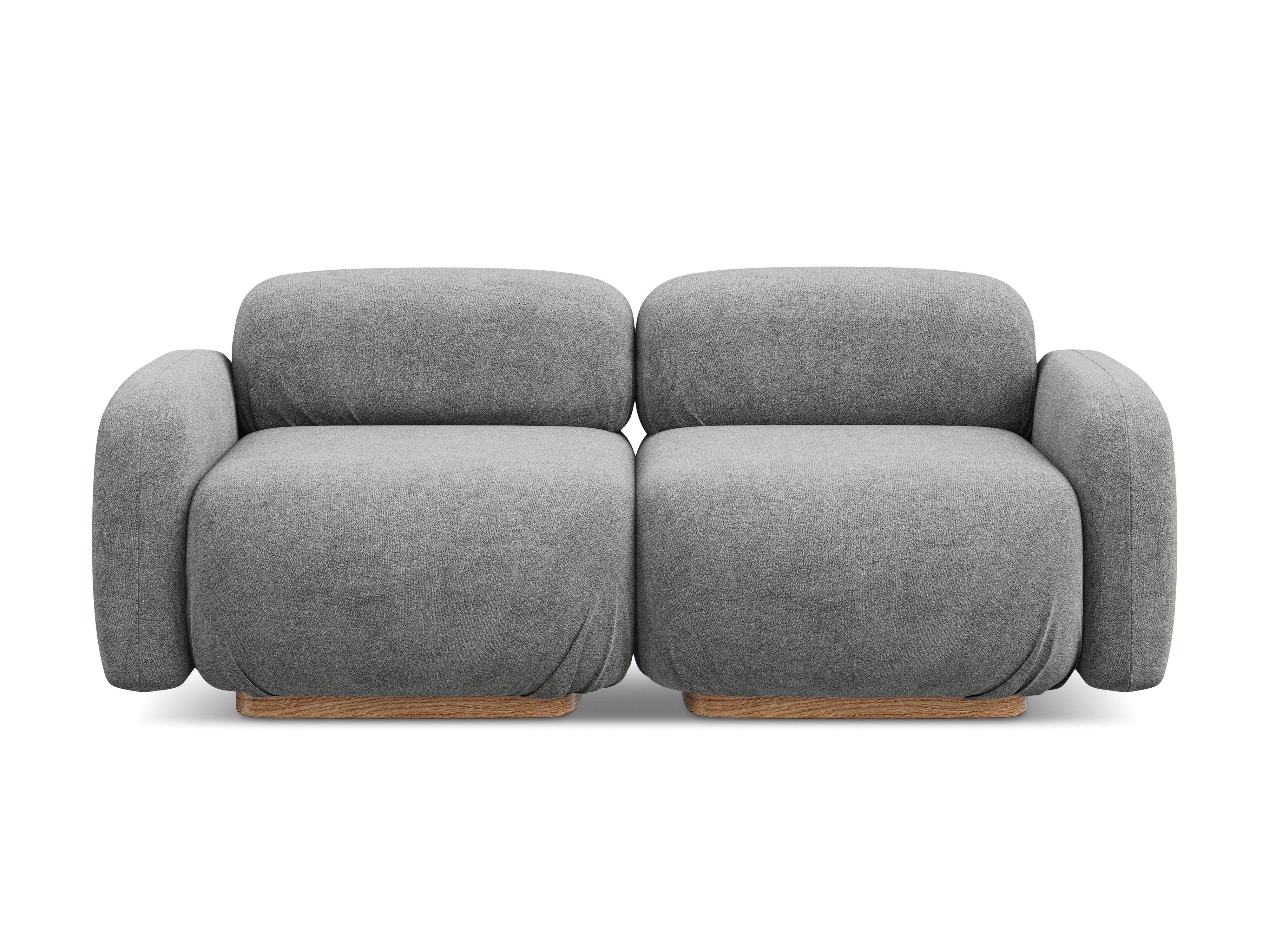 AILANI Gray Boucle 3-Seater Modular Sofa