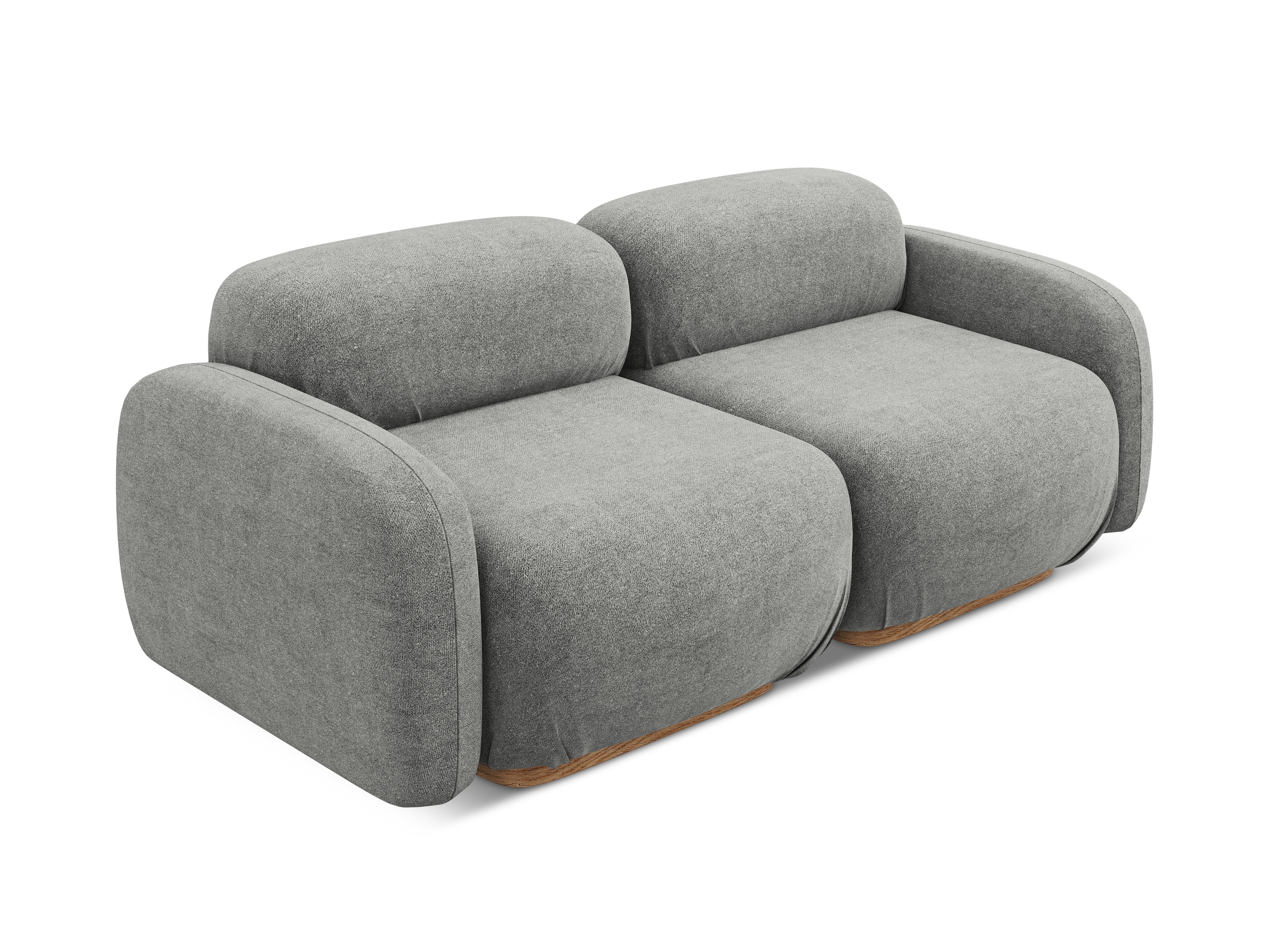 AILANI Gray Boucle 3-Seater Modular Sofa