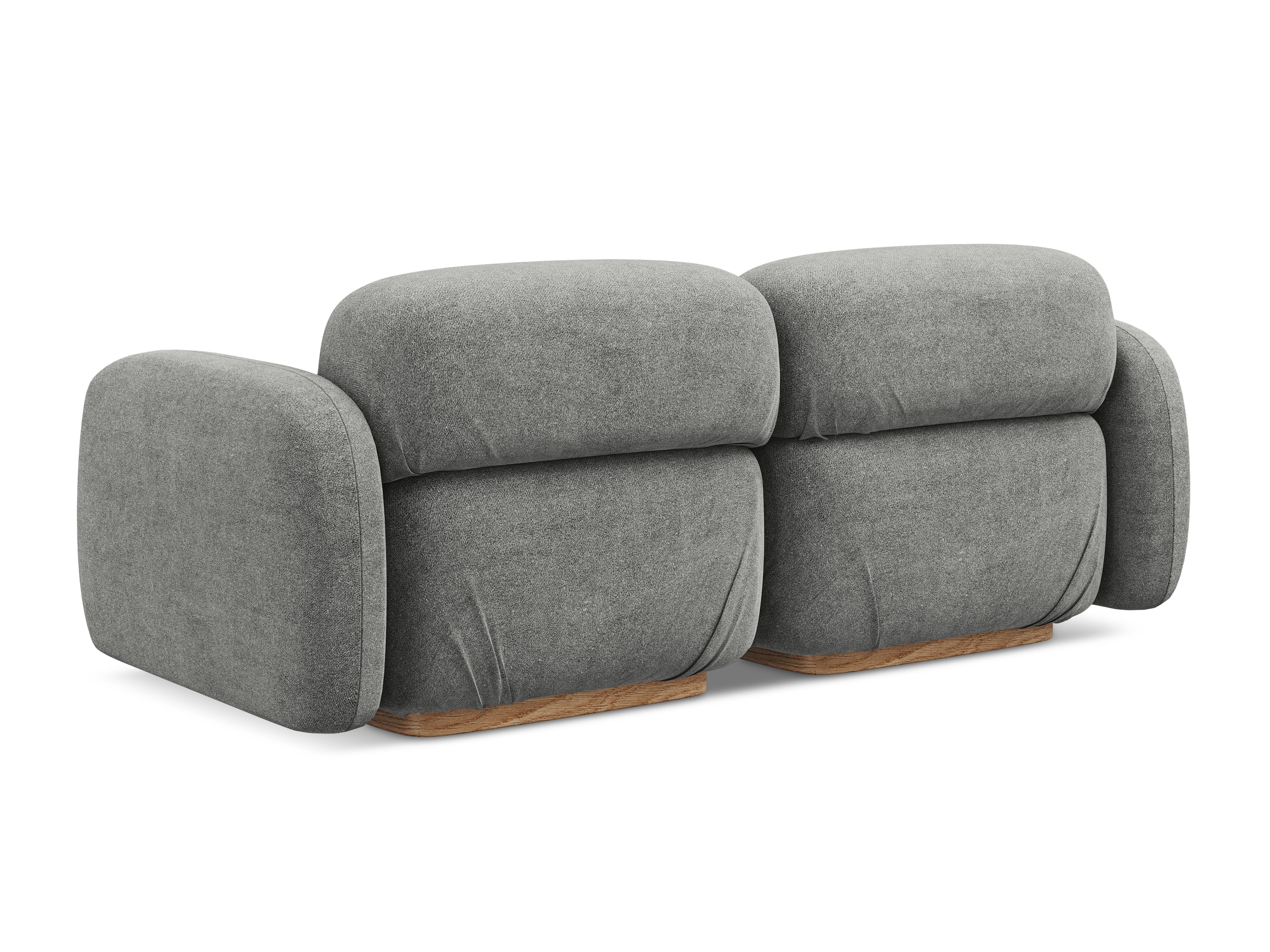 AILANI Gray Boucle 3-Seater Modular Sofa