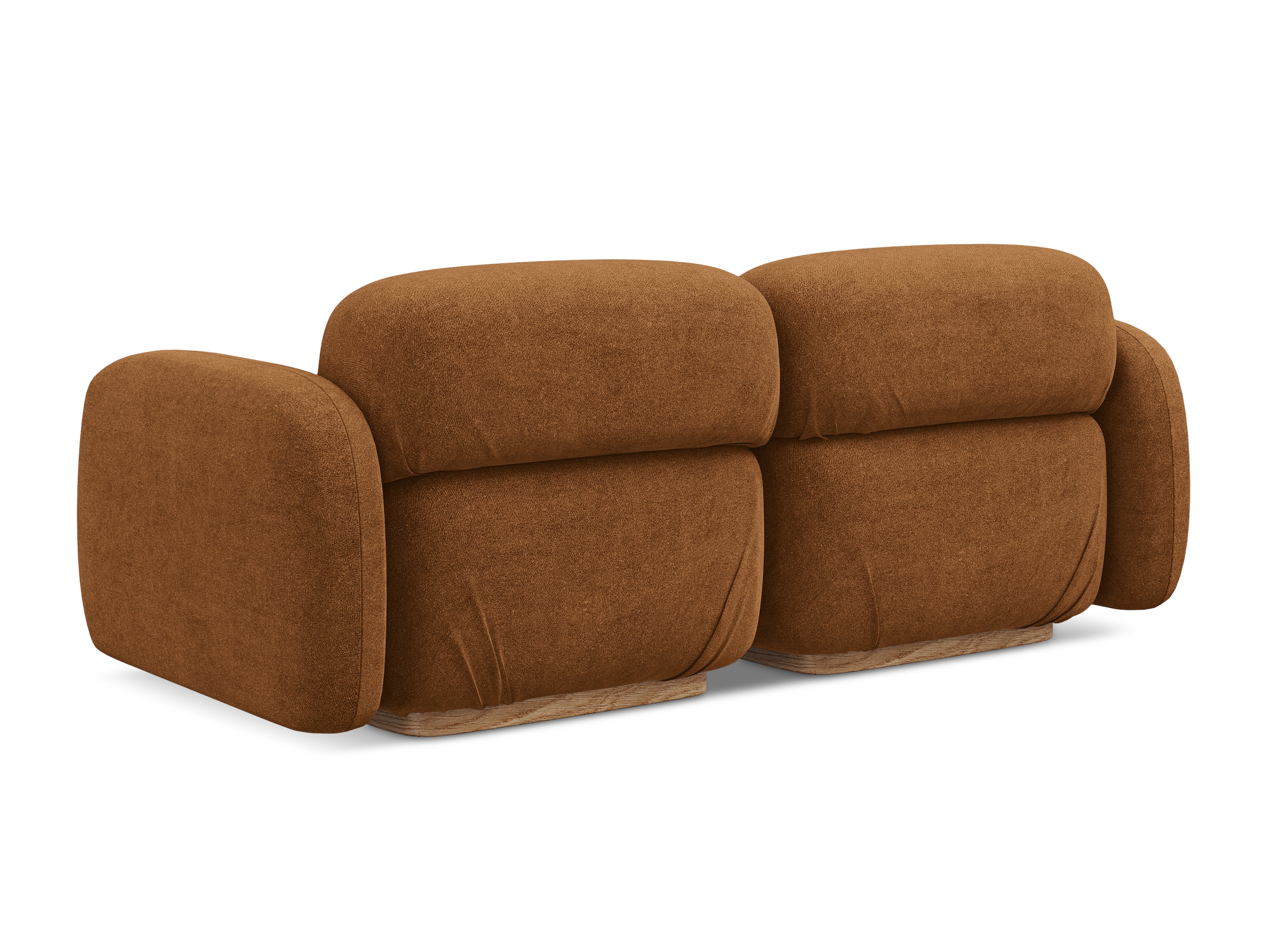 3-Seater Modular Sofa AILANI Terracotta Boucle