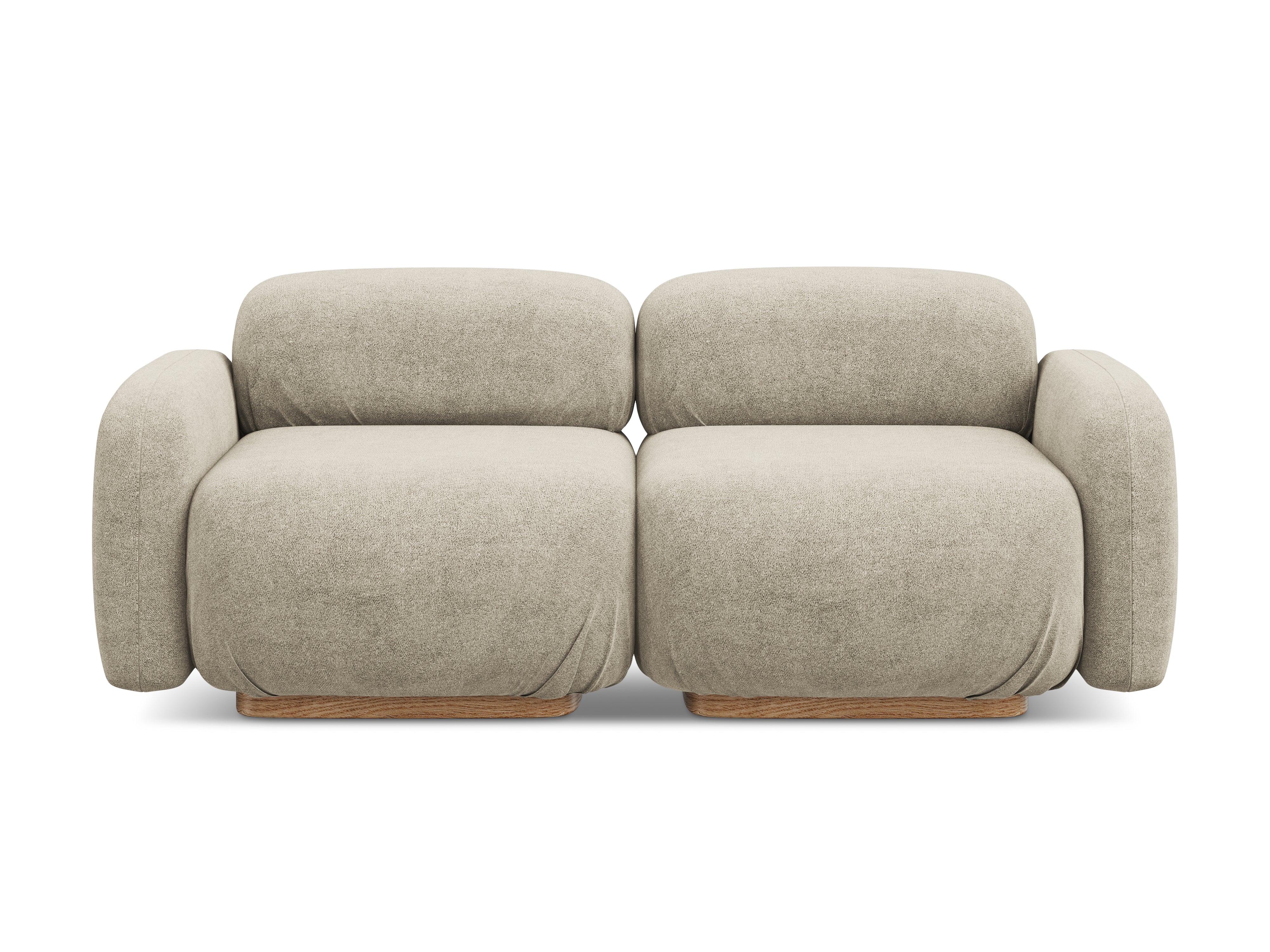 3-Seater Modular Sofa AILANI Beige Boucle