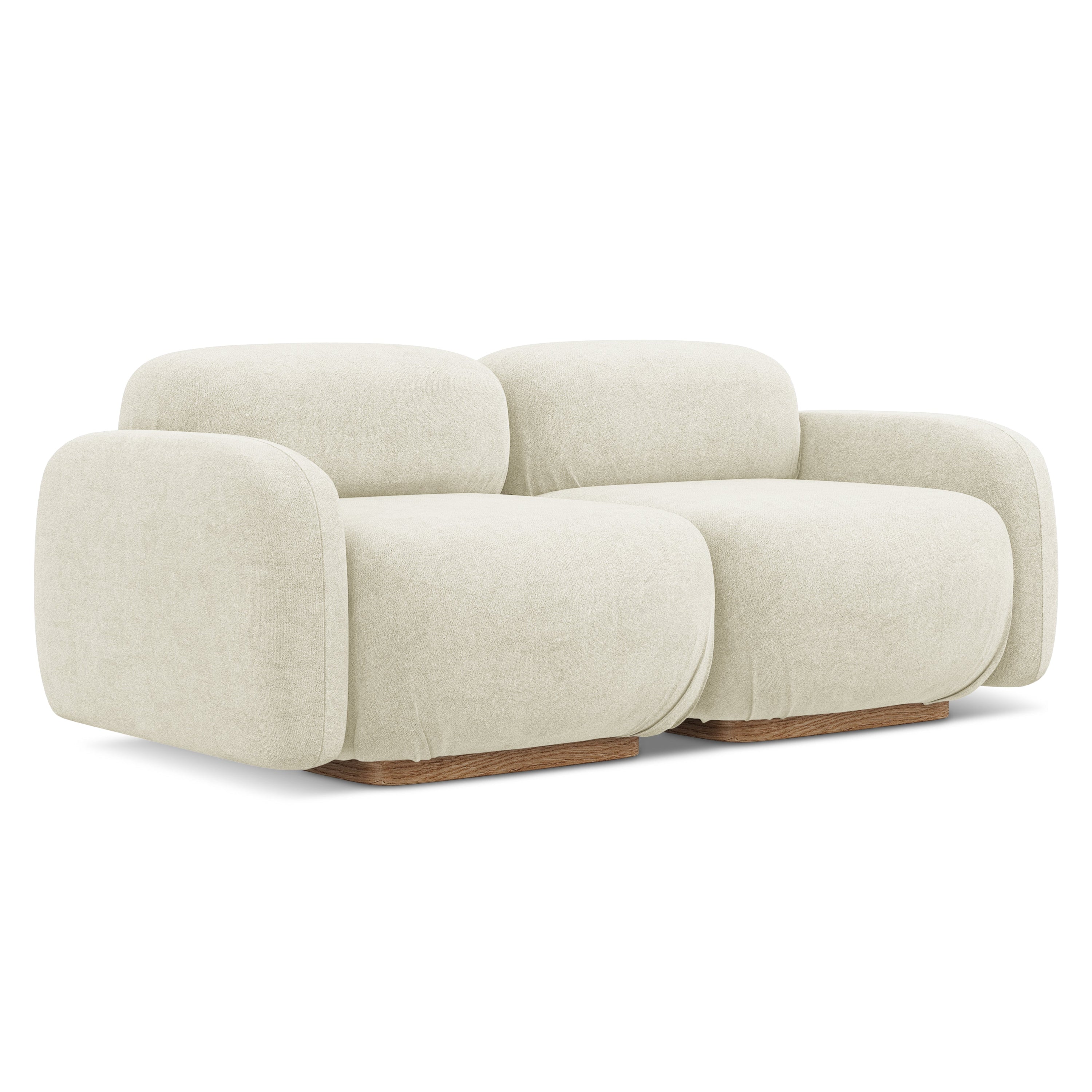 Modulares 3-Sitzer Sofa AILANI ecru Boucle
