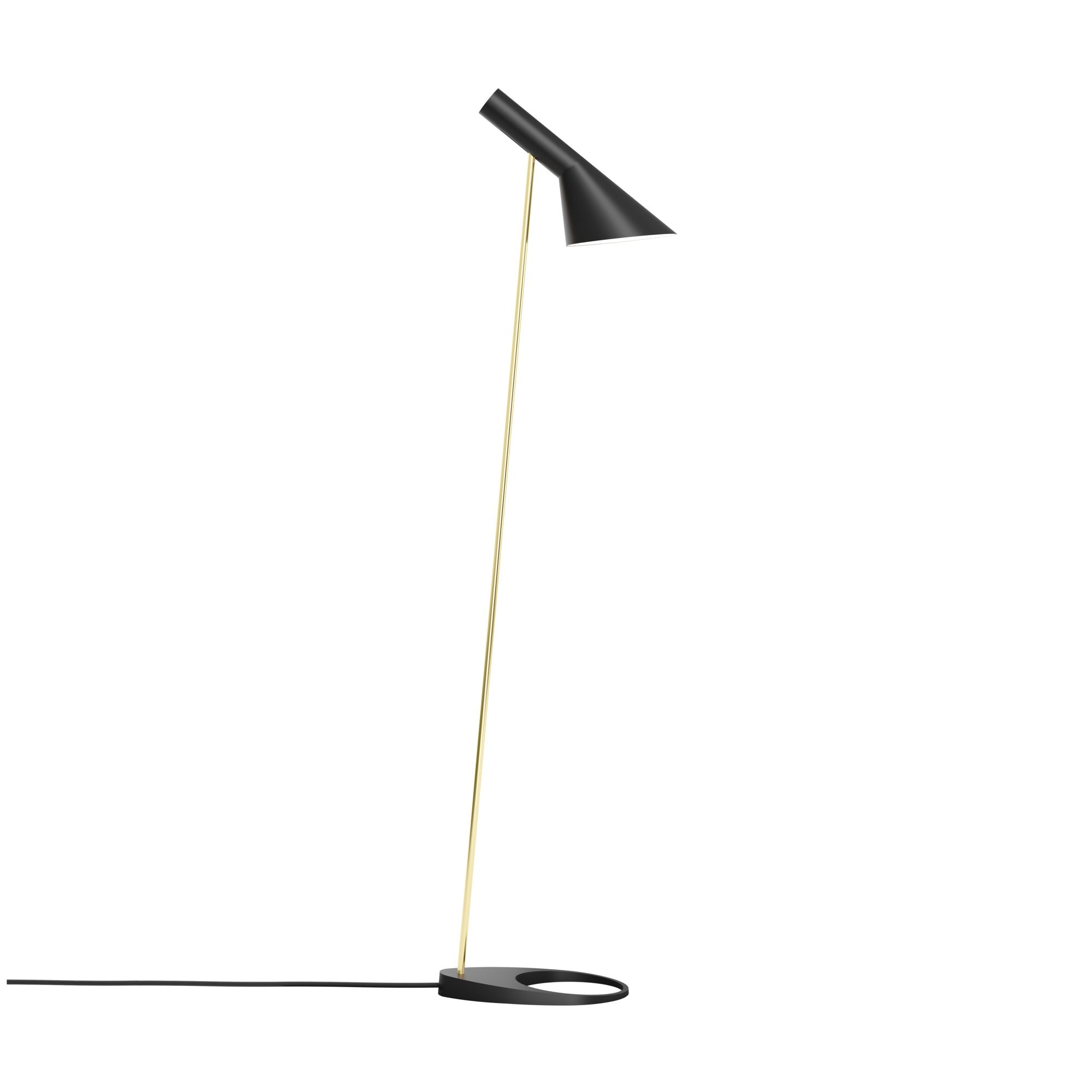 AJ black floor lamp with brass