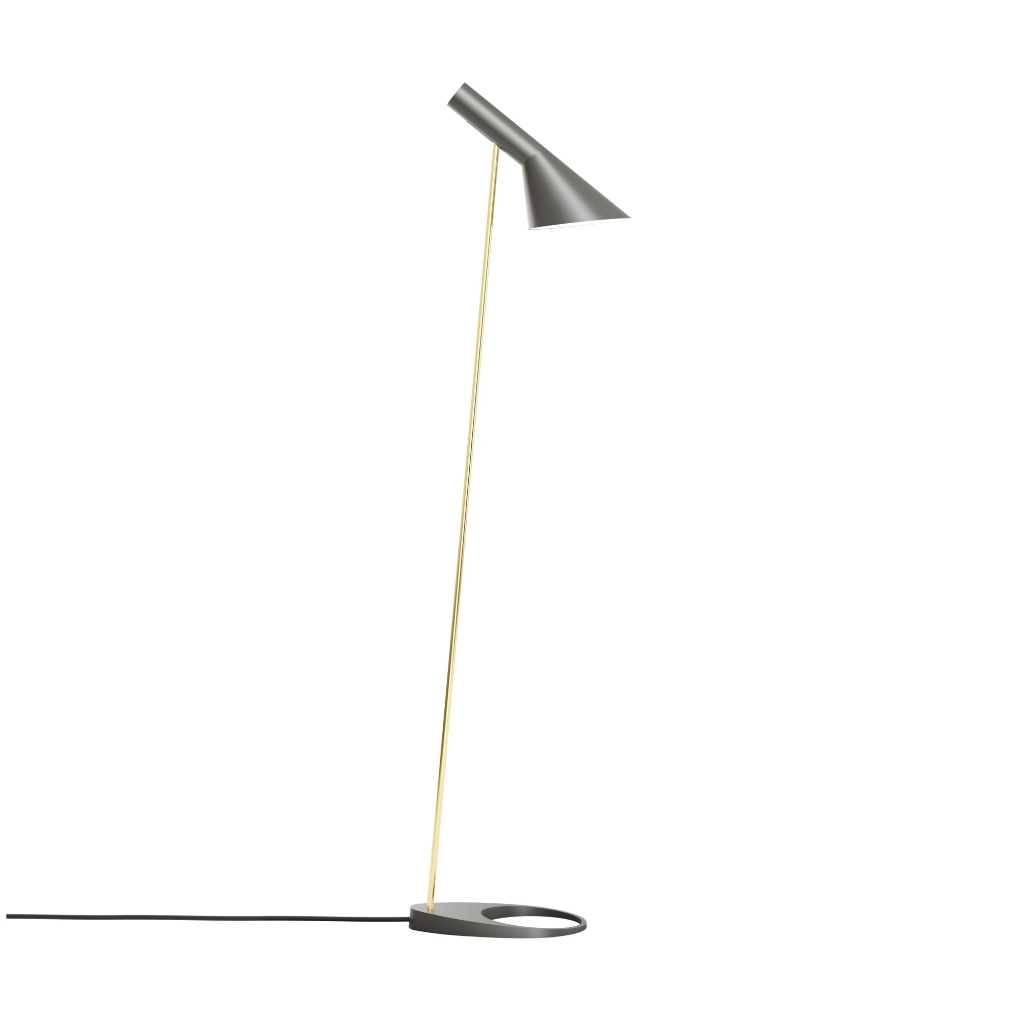 AJ floor lamp warm gray with brass
