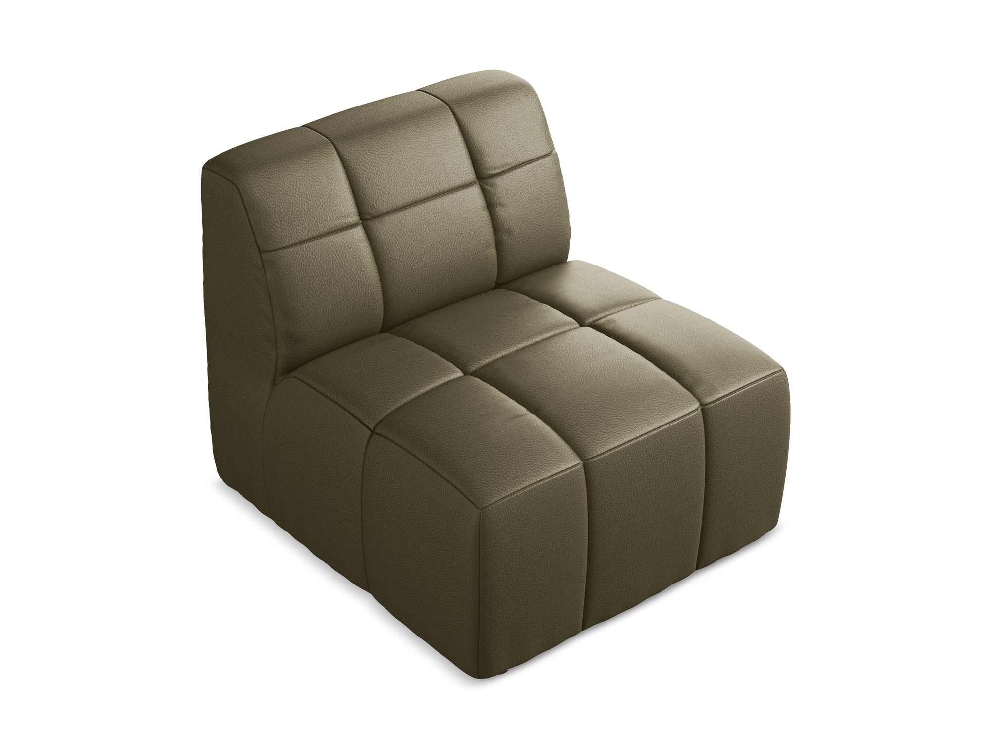 Armchair / module ALOHA olive ecological leather