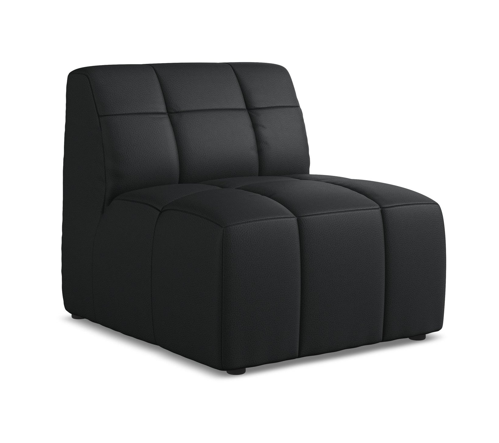 Armchair / module ALOHA black eco-leather