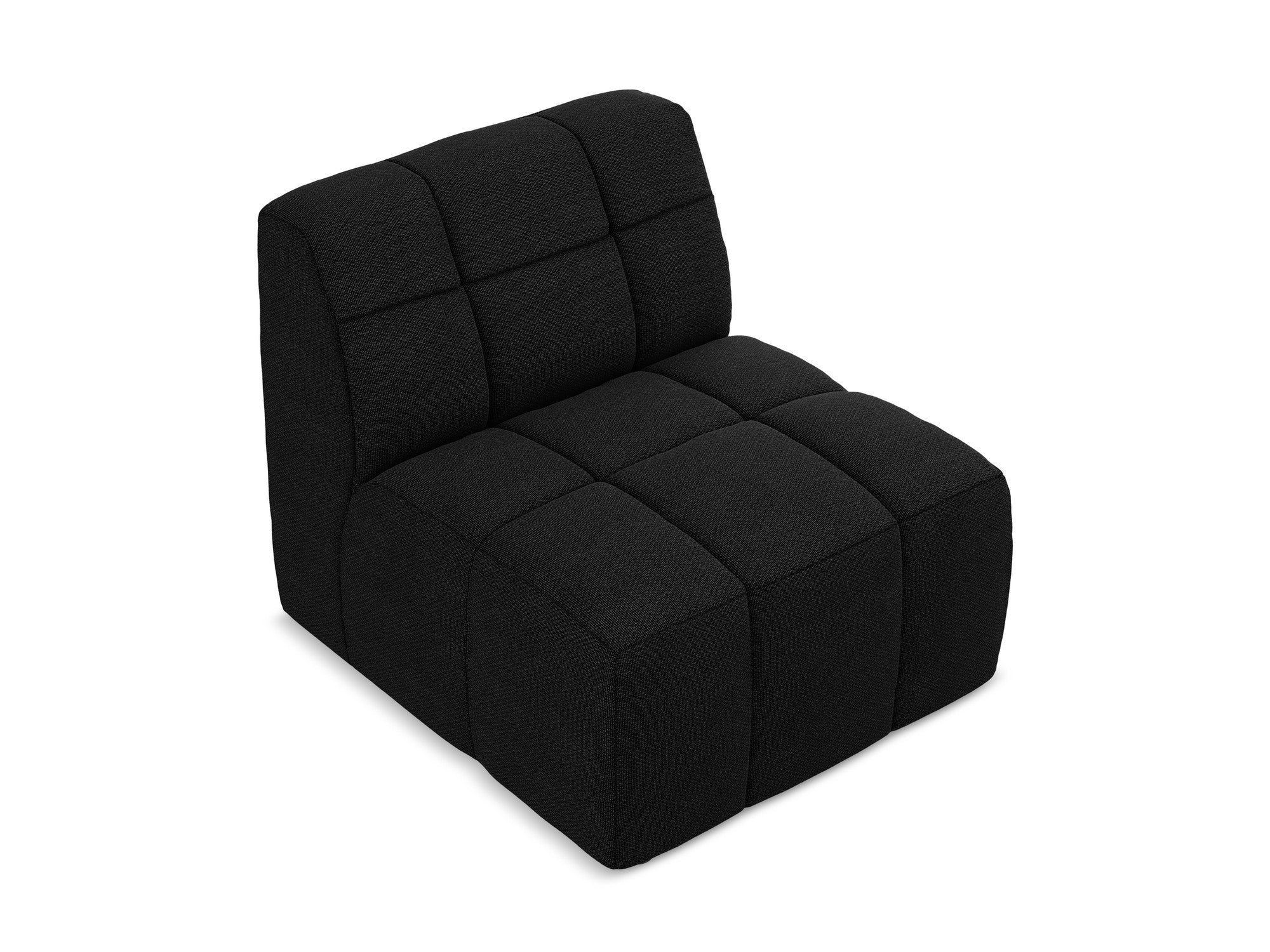 Fauteuil / module ALOHA zwarte bouclé