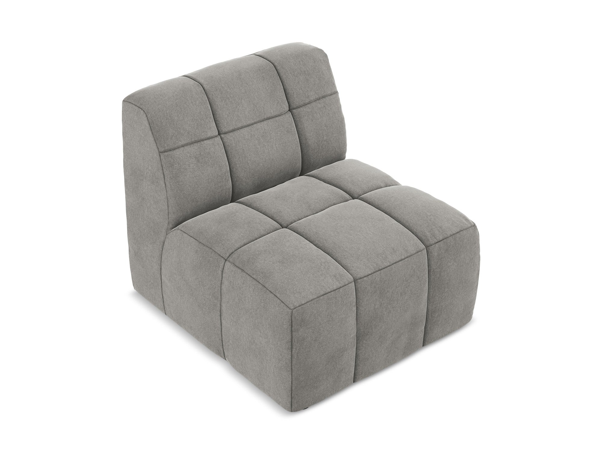 Fauteuil / modulaire fluwelen ALOHA grijs