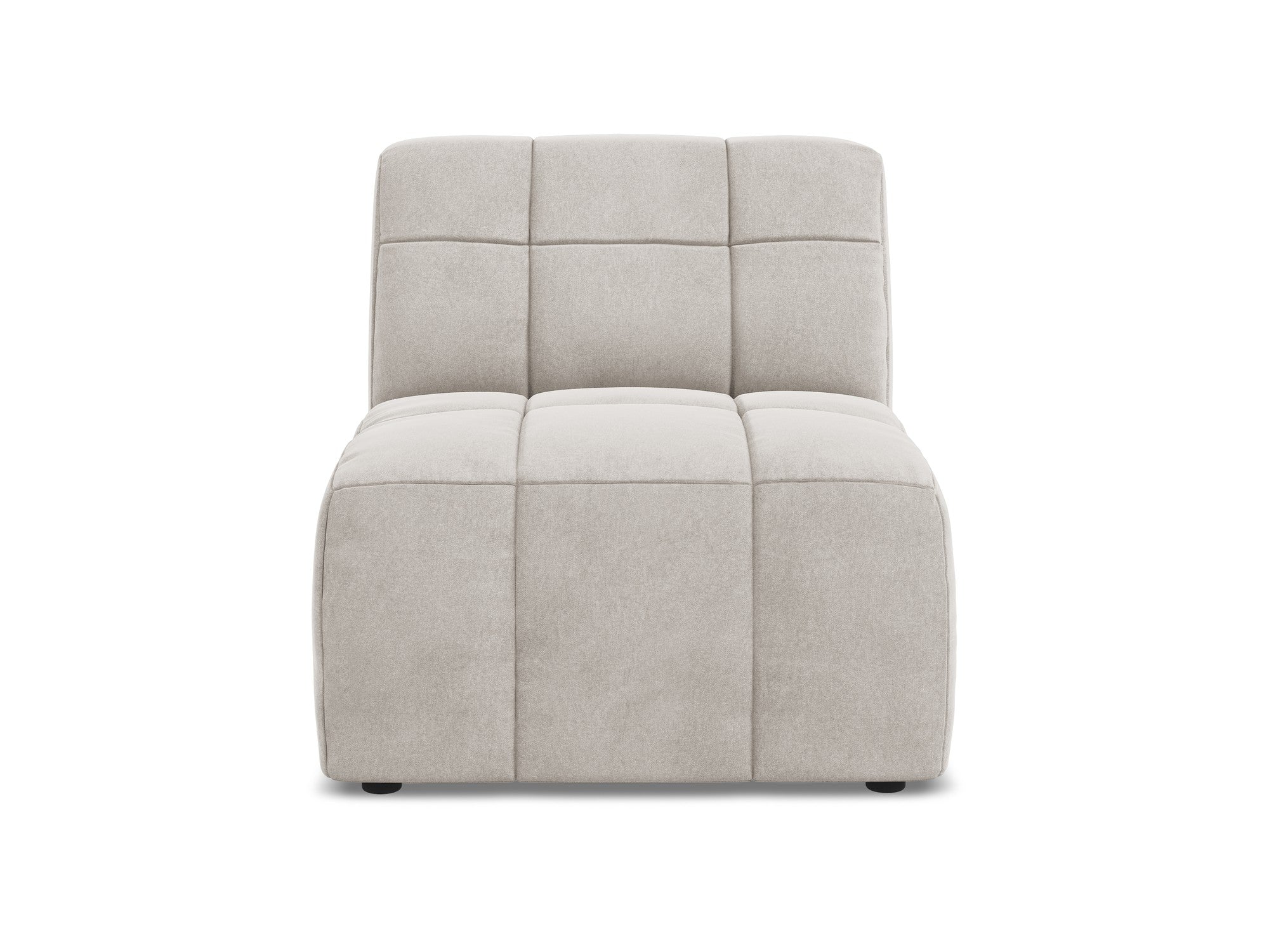 Fauteuil / modulaire fluwelen ALOHA lichtbeige