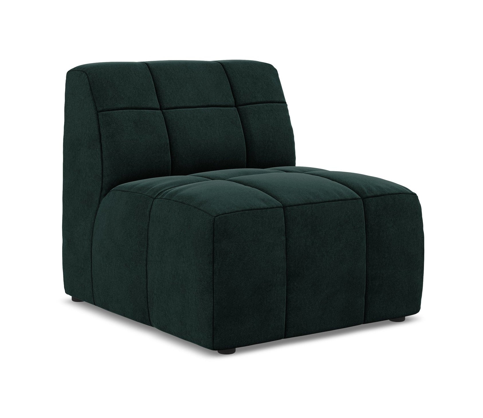 Armchair / velvet module ALOHA gray-green
