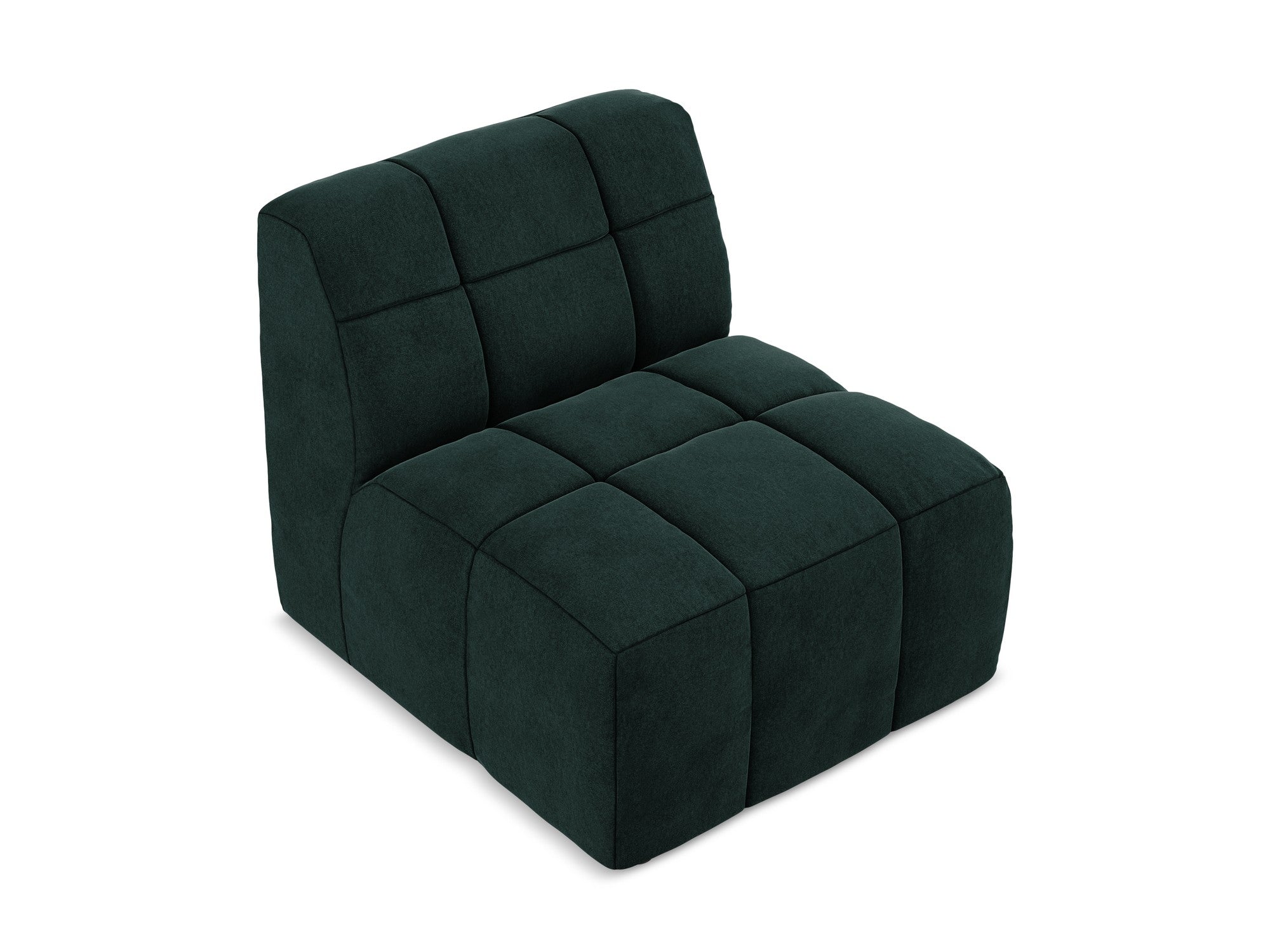 Armchair / velvet module ALOHA gray-green