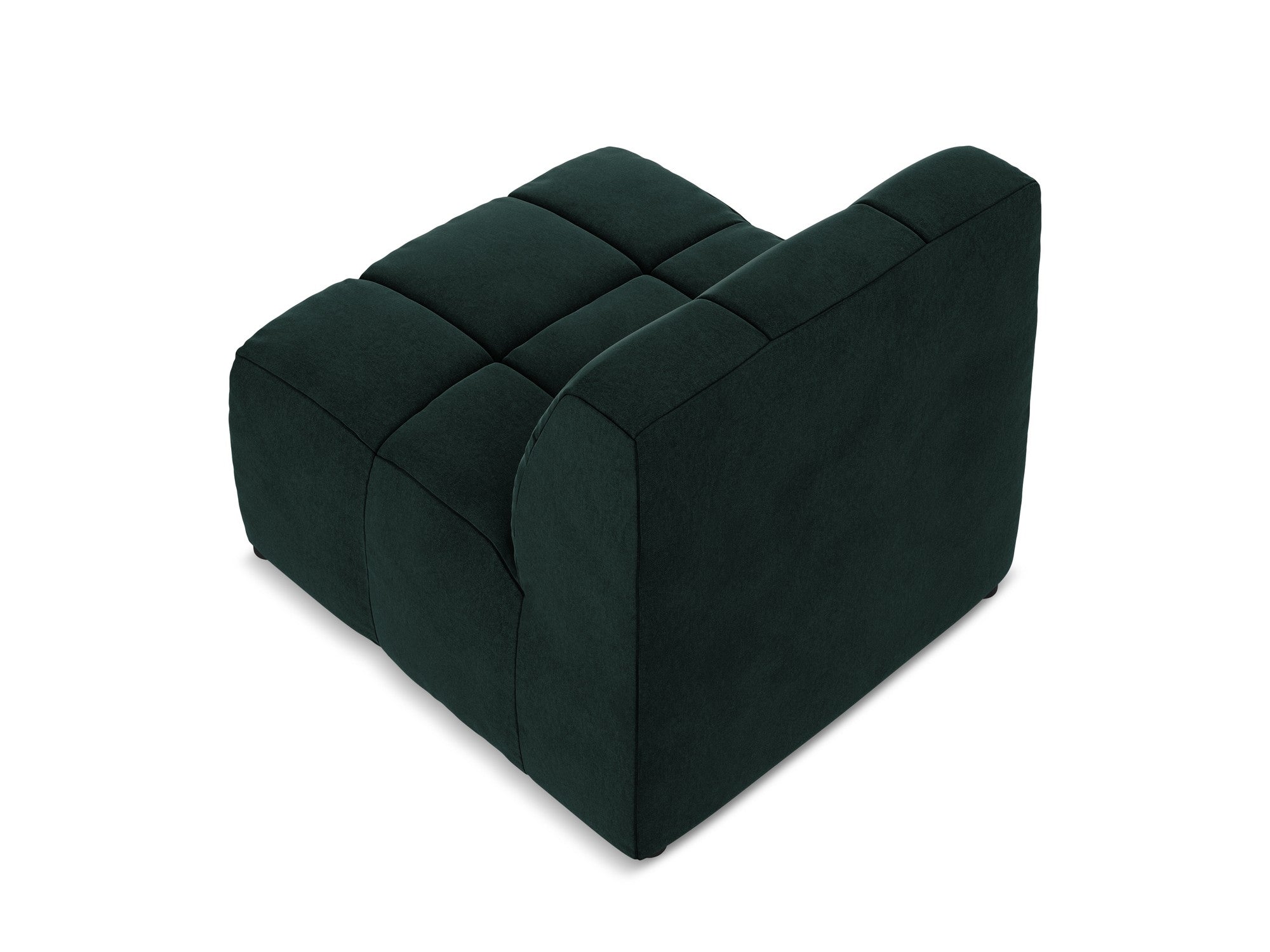 Armchair / velvet module ALOHA gray-green