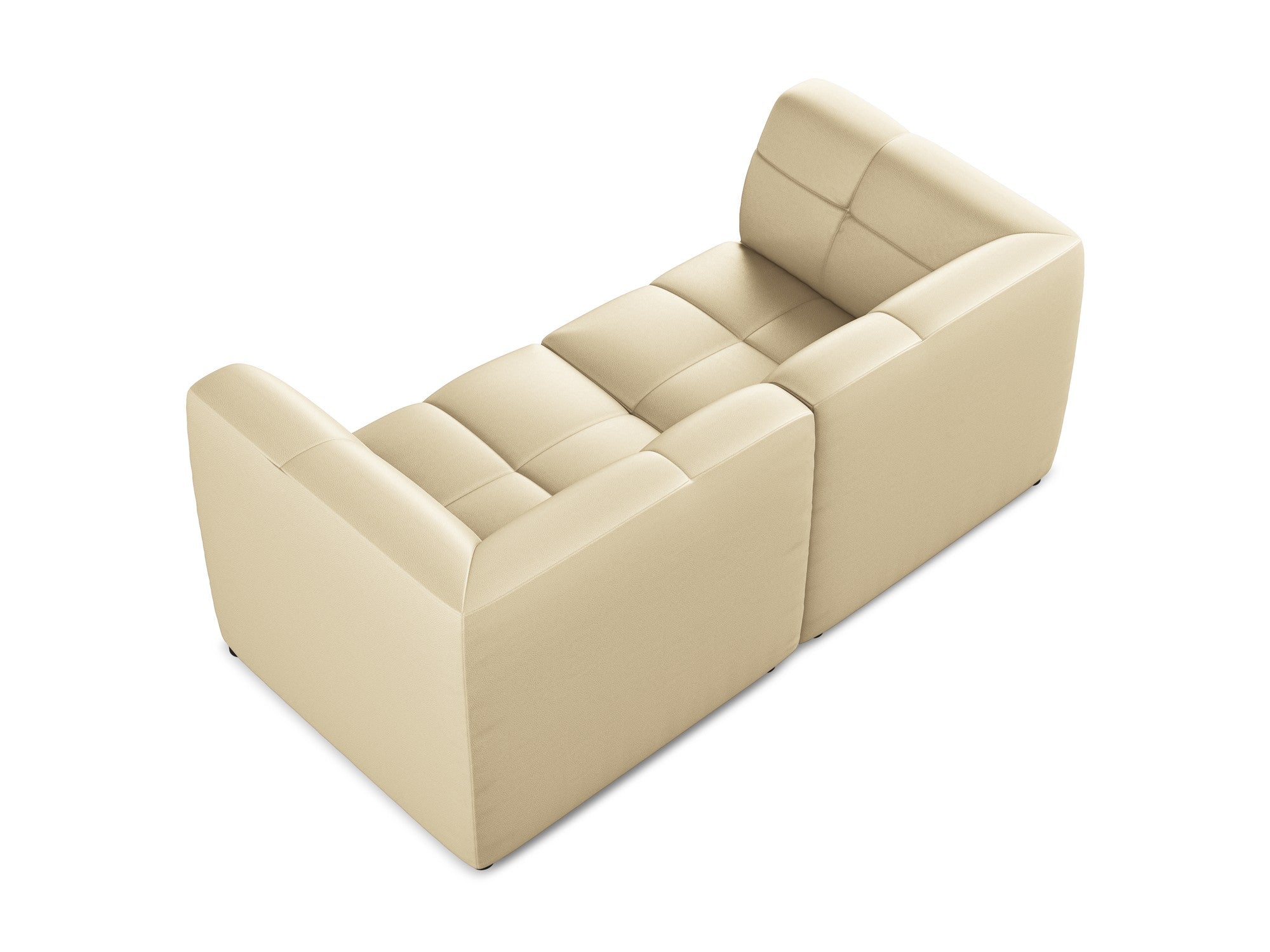 Modulares 2-Sitzer Sofa ALOHA in beigem Kunstleder