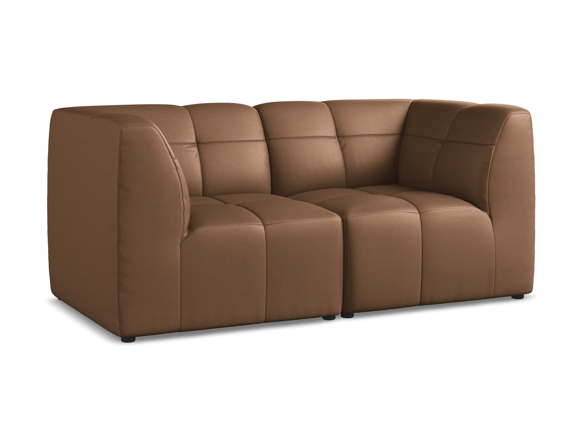 Modular 2-Seater Sofa ALOHA in Chocolate Eco-Leather