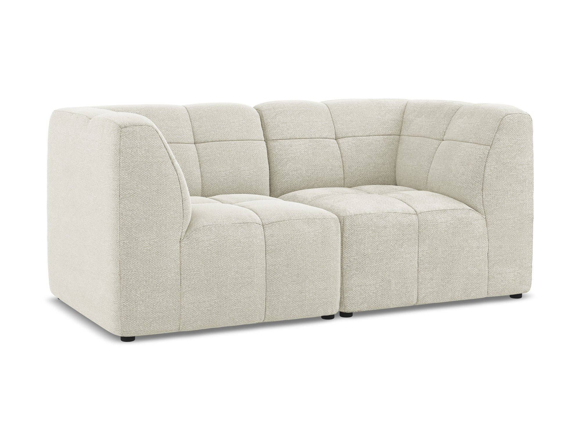 Modulares 2-Sitzer Sofa ALOHA sandfarbener Boucle