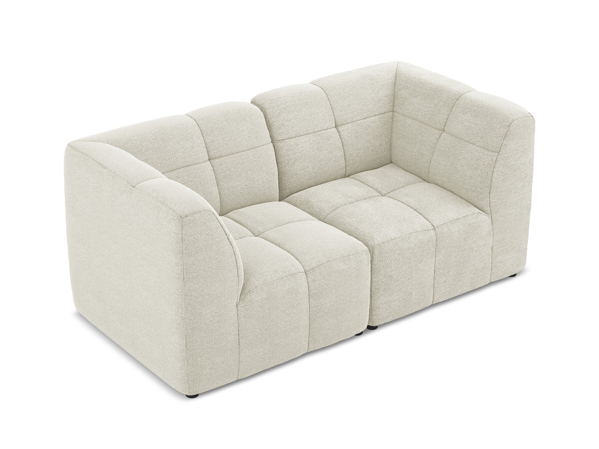 Modulares 2-Sitzer Sofa ALOHA sandfarbener Boucle