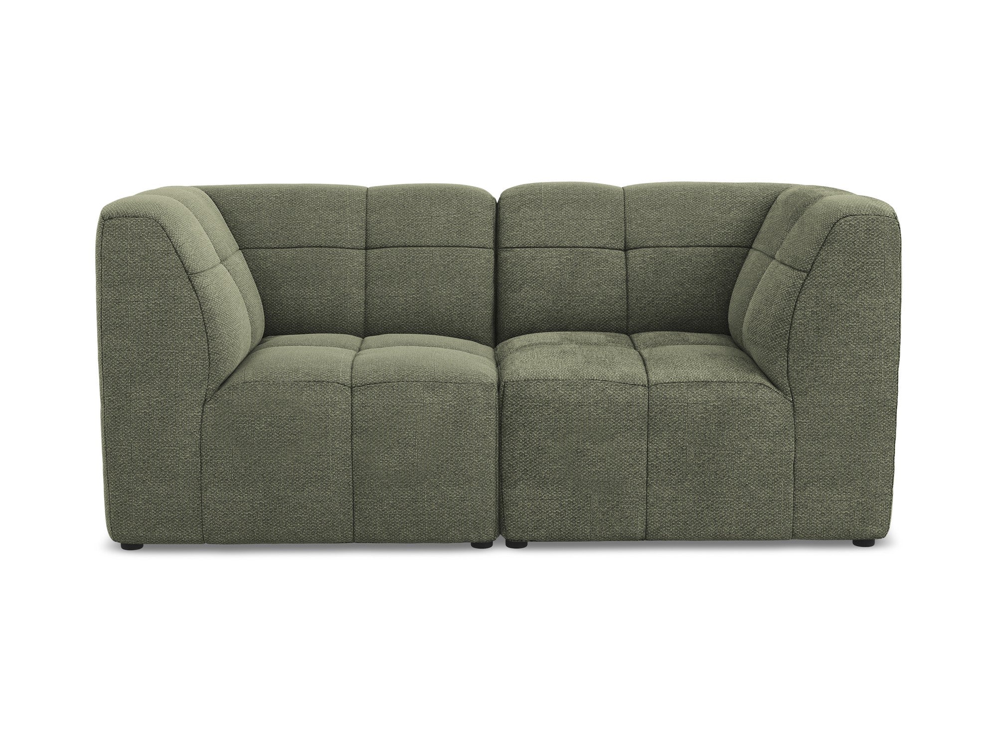 Modulares 2-Sitzer Sofa ALOHA olivgrüner Boucle