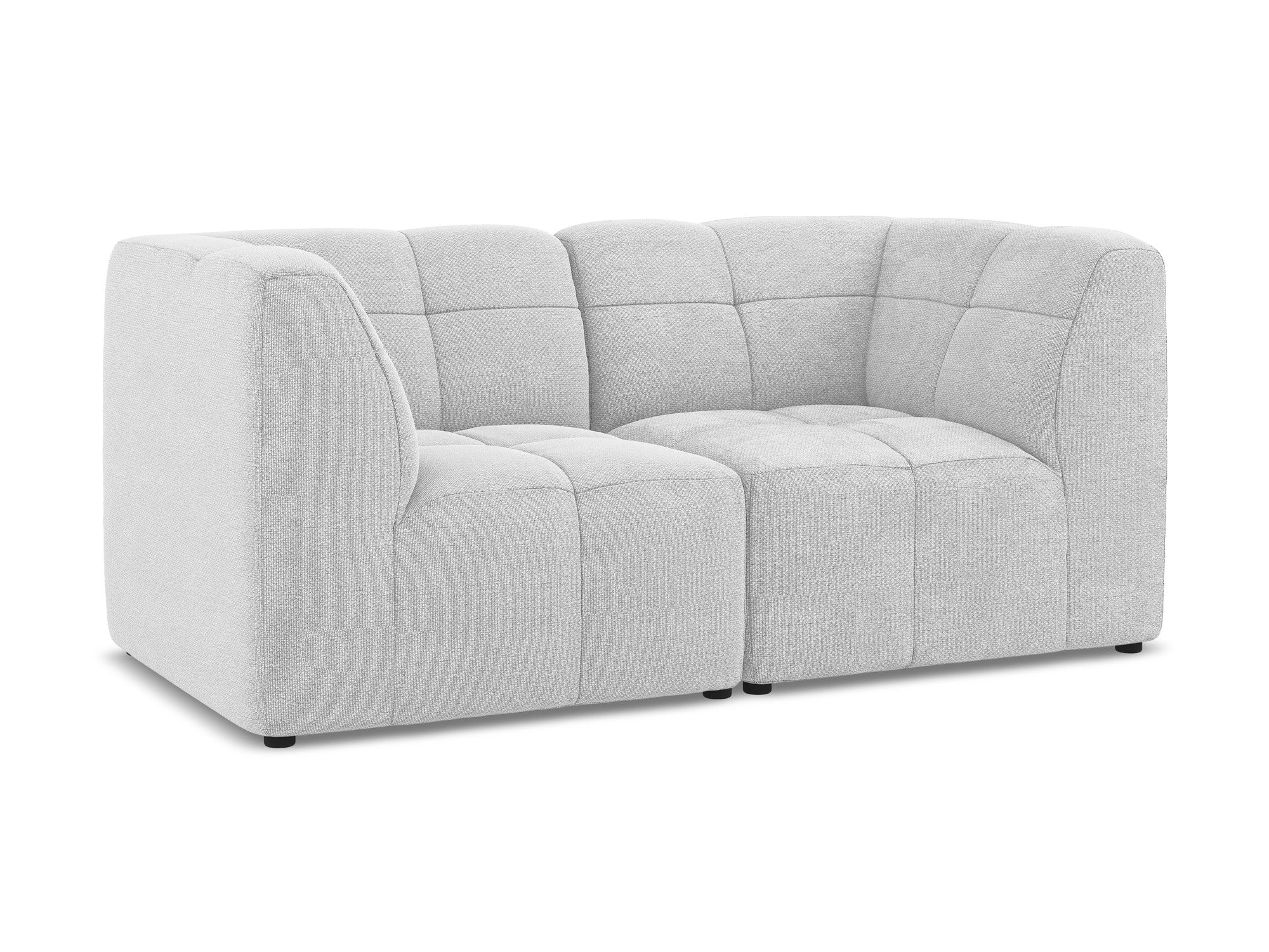 2-seater modular sofa ALOHA silver boucle