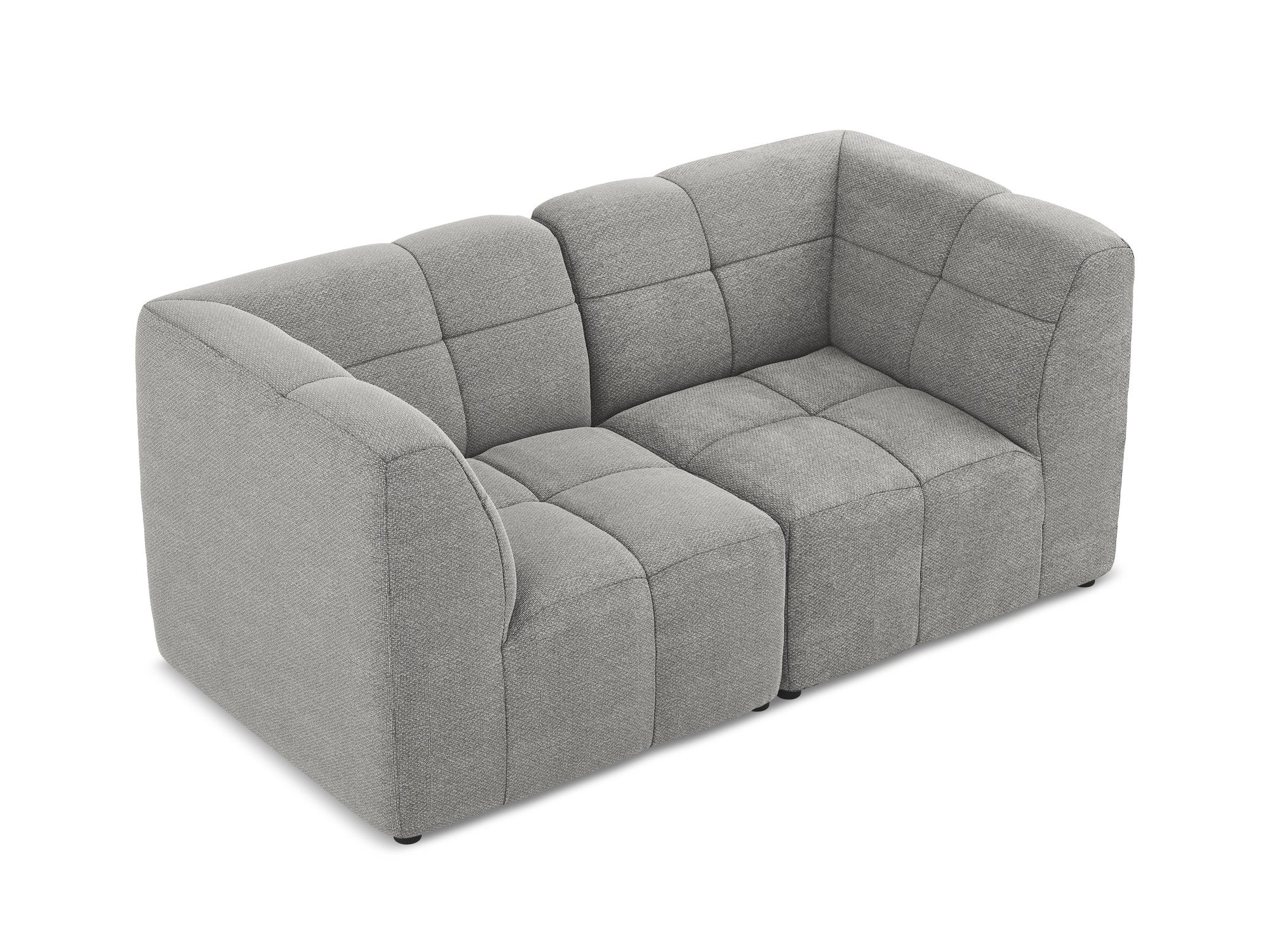 Modulares 2-Sitzer Sofa ALOHA hellgrau Boucle