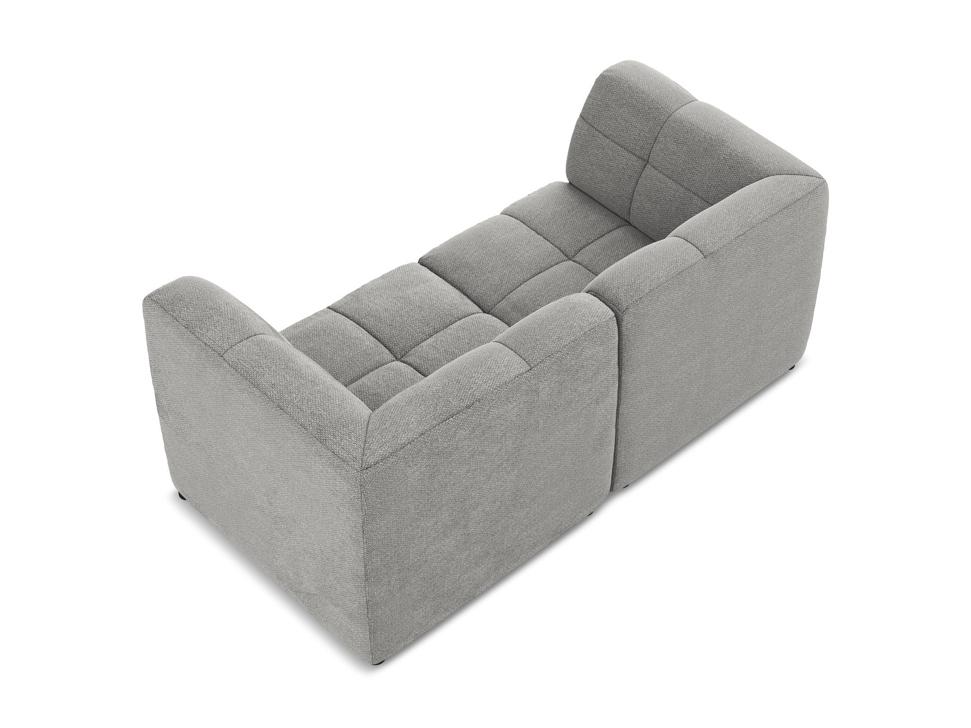 Modulares 2-Sitzer Sofa ALOHA hellgrau Boucle