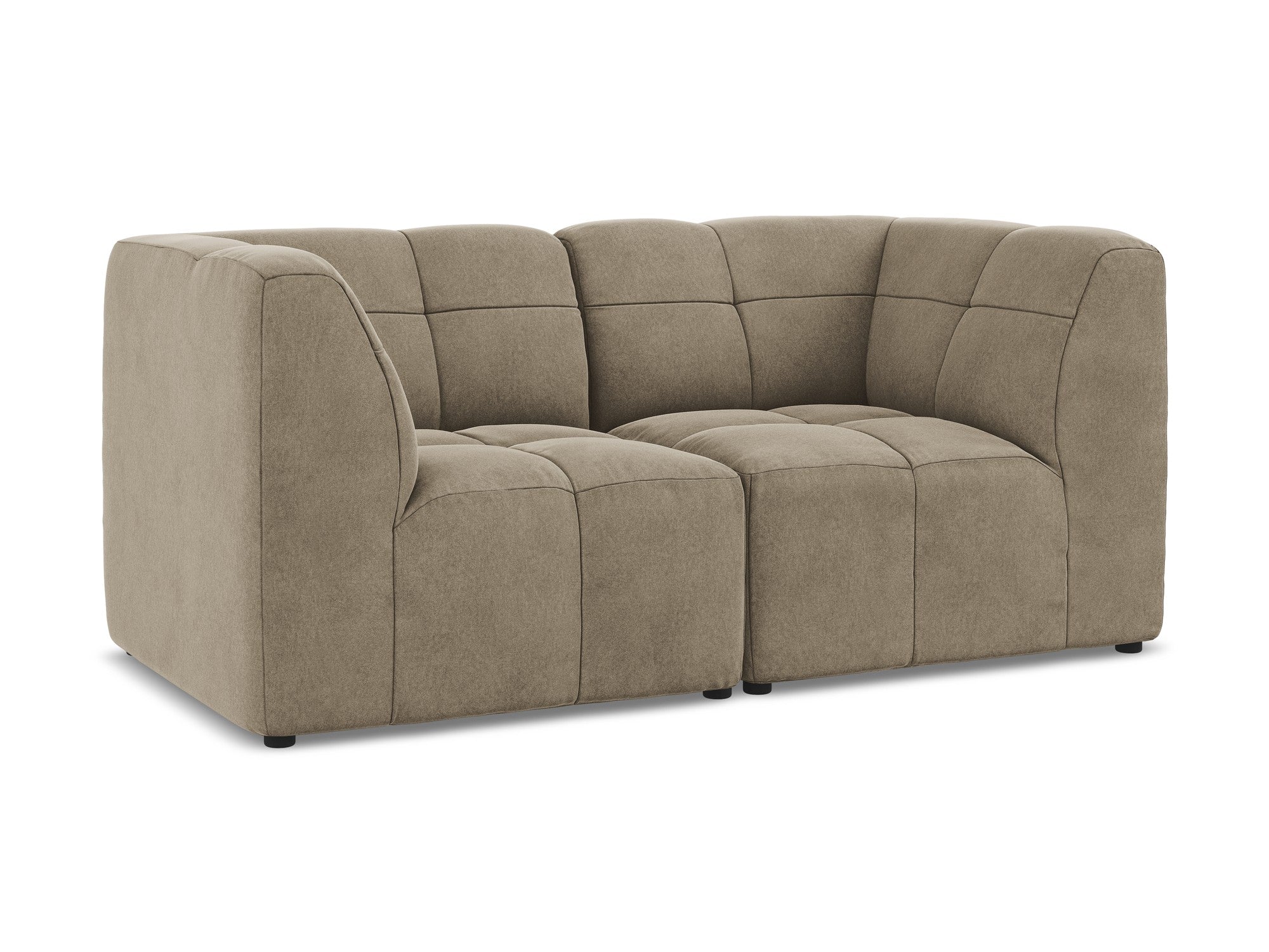 Modulares Samtsofa für 2 Personen ALOHA beige