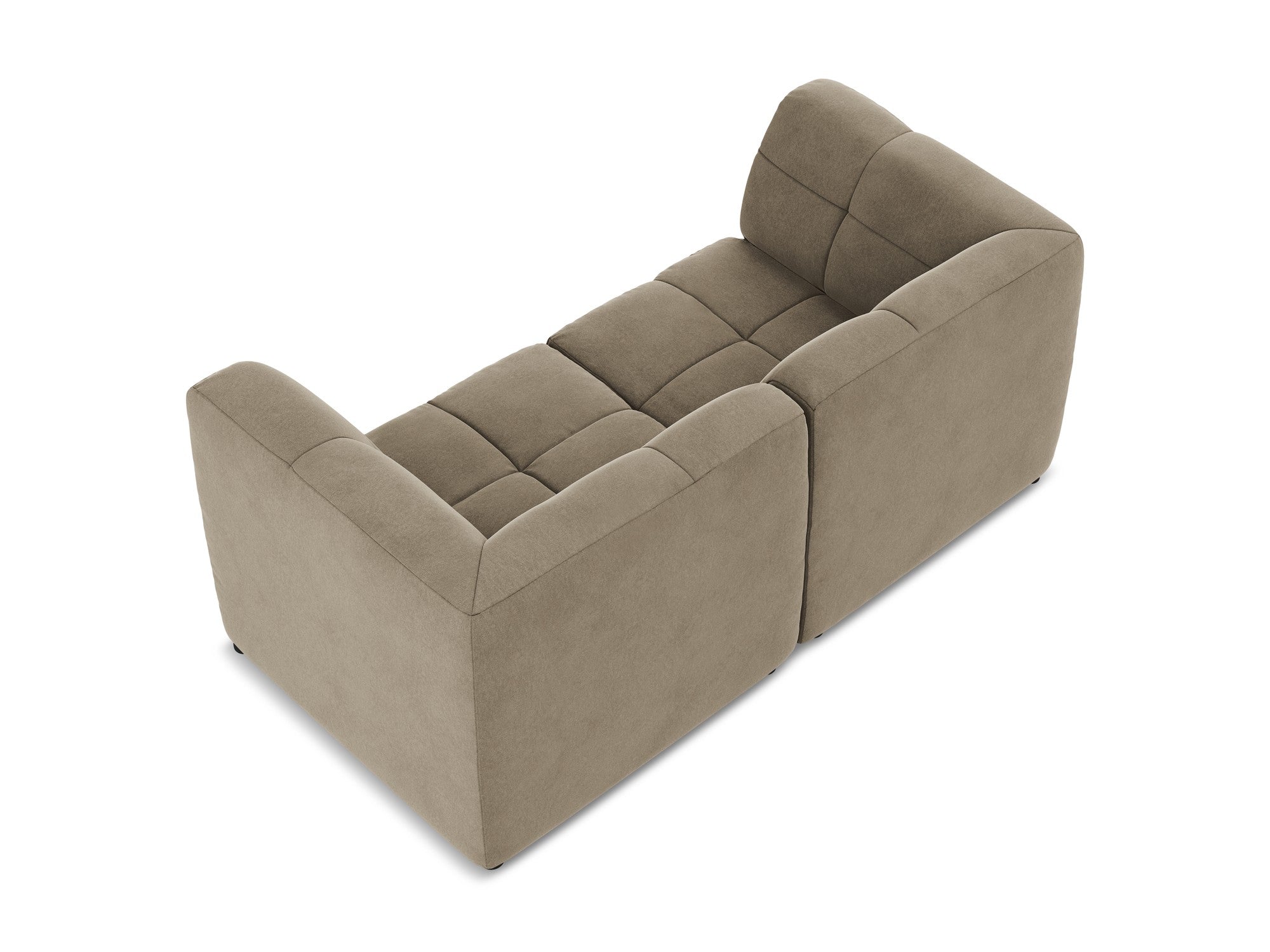 Modulares Samtsofa für 2 Personen ALOHA beige