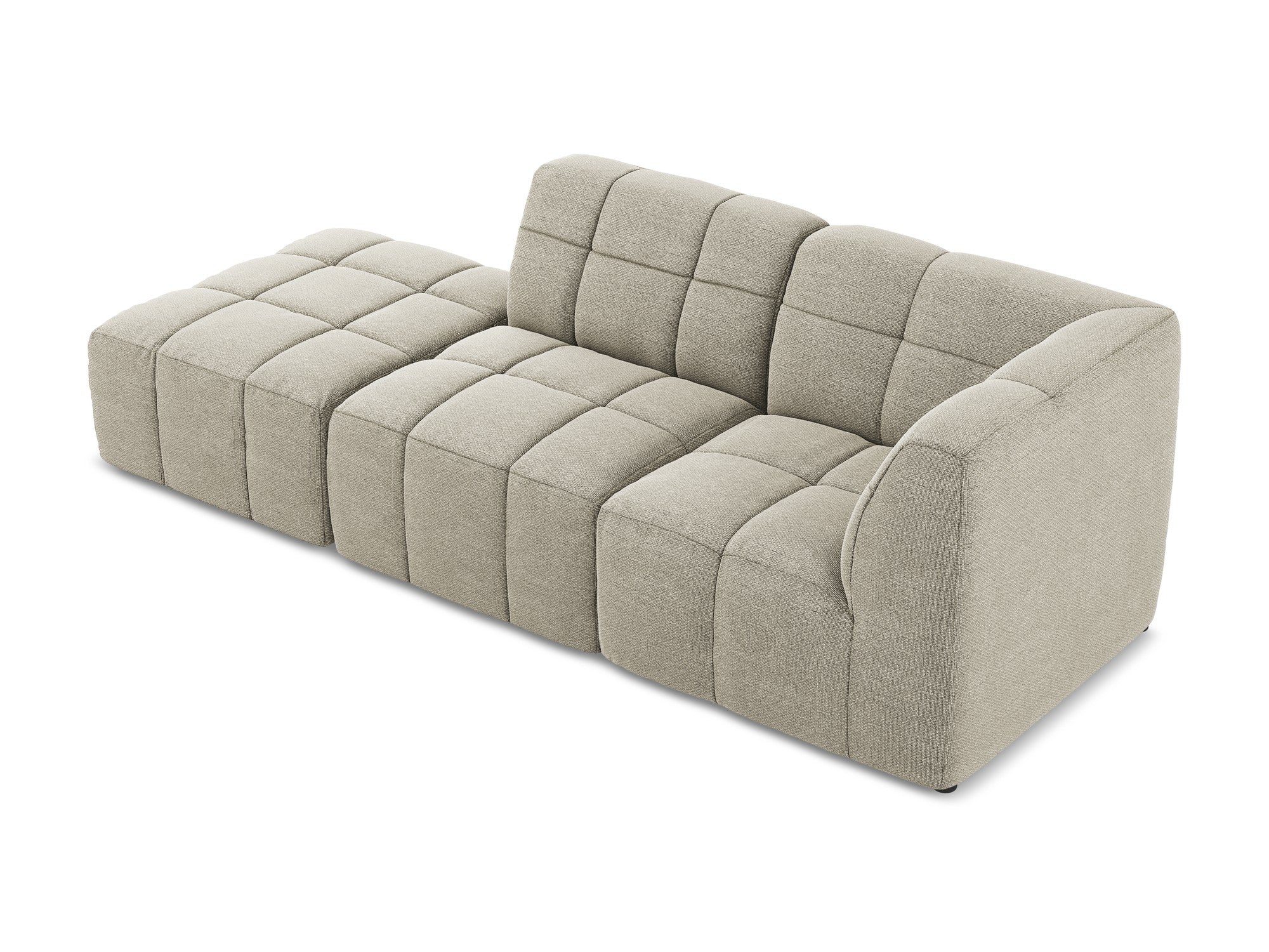 Modulares Sofa mit offener rechter Seite, 3-Sitzer ALOHA taupe Boucle