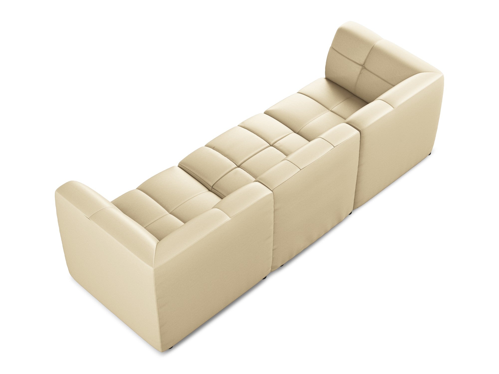 Modulaire 3-zitsbank ALOHA beige ecologische leer