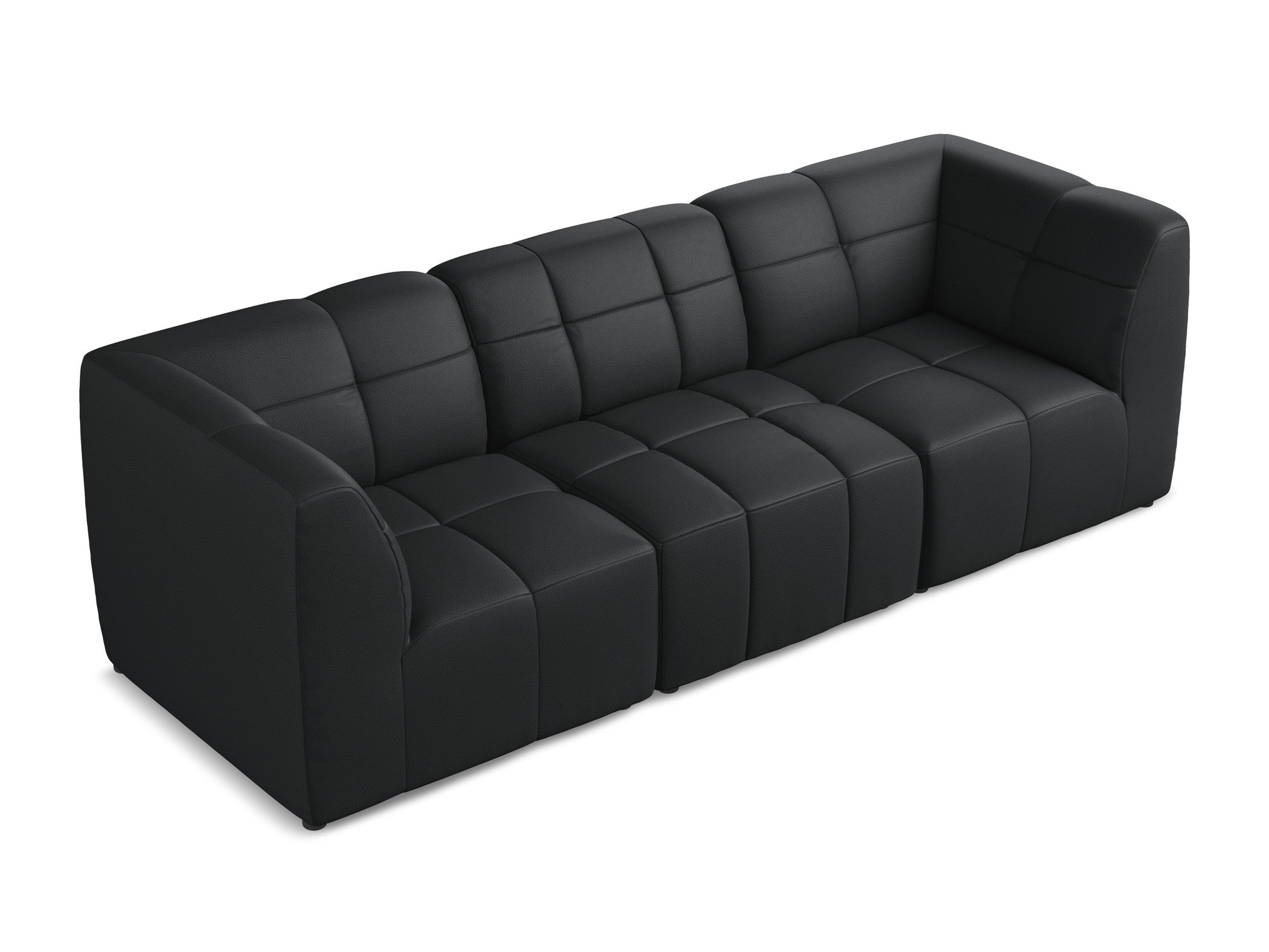 3-Seater Modular Sofa ALOHA Black Eco-Leather